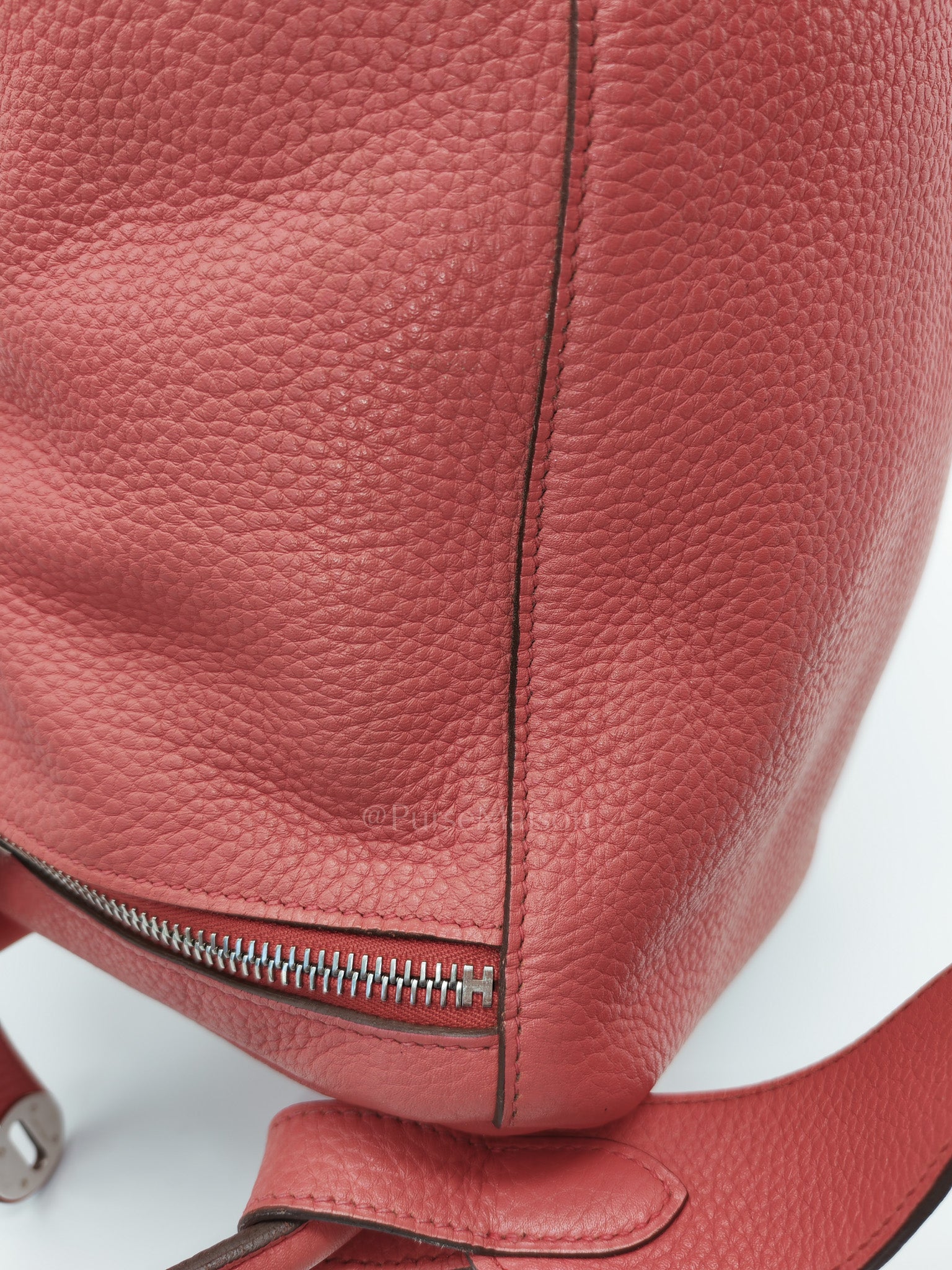 Lindy 34 Salmon Pink Clemence Leather in Palladium Hardware Stamp N Square(2010) | Purse Maison Luxury Bags Shop