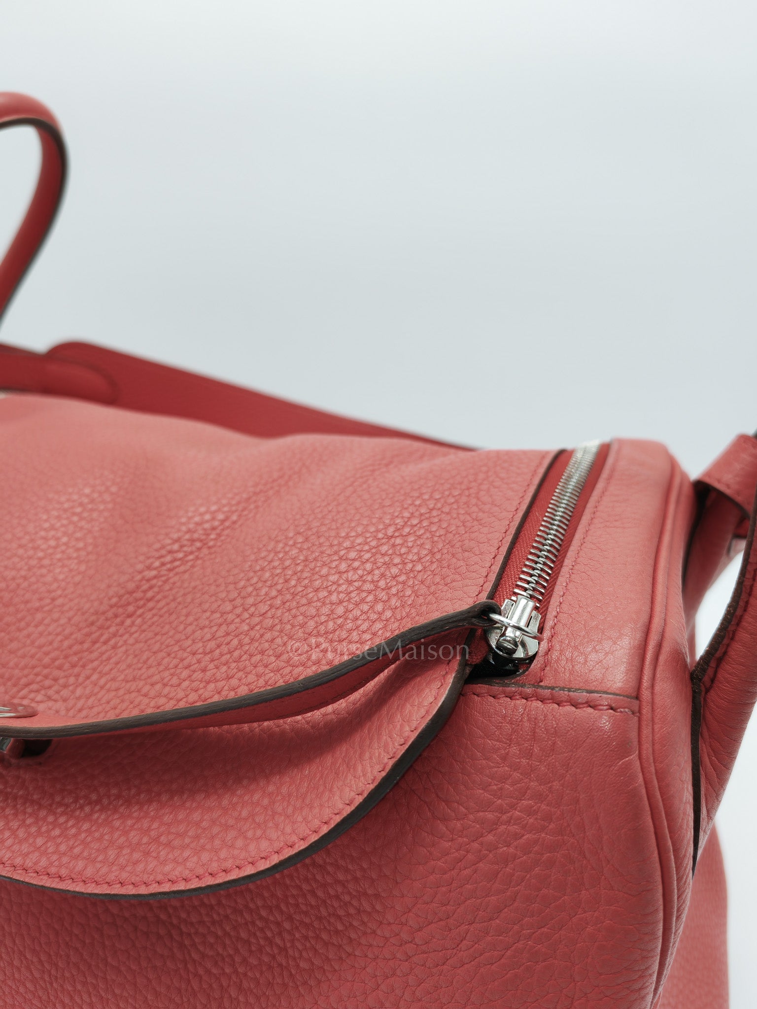 Lindy 34 Salmon Pink Clemence Leather in Palladium Hardware Stamp N Square(2010) | Purse Maison Luxury Bags Shop