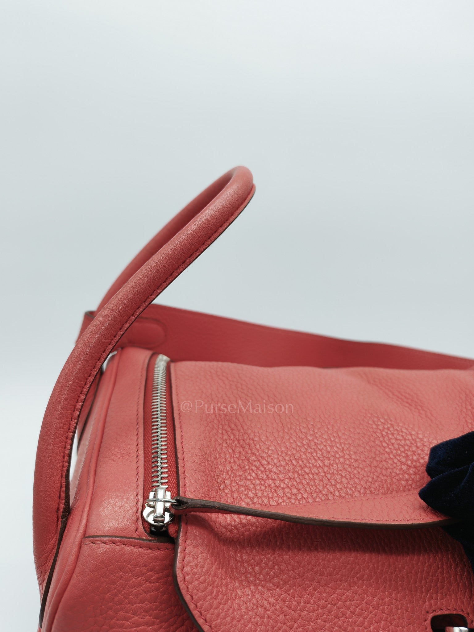 Lindy 34 Salmon Pink Clemence Leather in Palladium Hardware Stamp N Square(2010) | Purse Maison Luxury Bags Shop