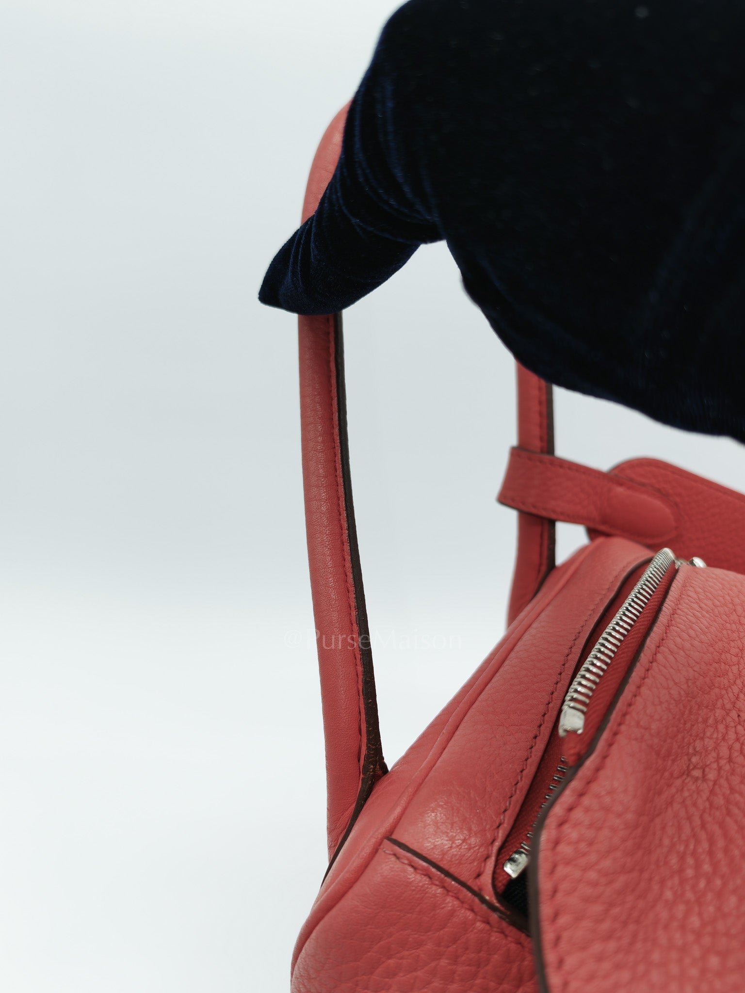 Lindy 34 Salmon Pink Clemence Leather in Palladium Hardware Stamp N Square(2010) | Purse Maison Luxury Bags Shop
