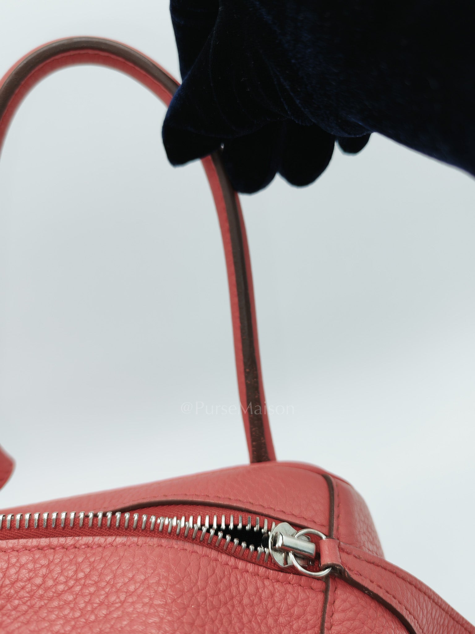 Lindy 34 Salmon Pink Clemence Leather in Palladium Hardware Stamp N Square(2010) | Purse Maison Luxury Bags Shop