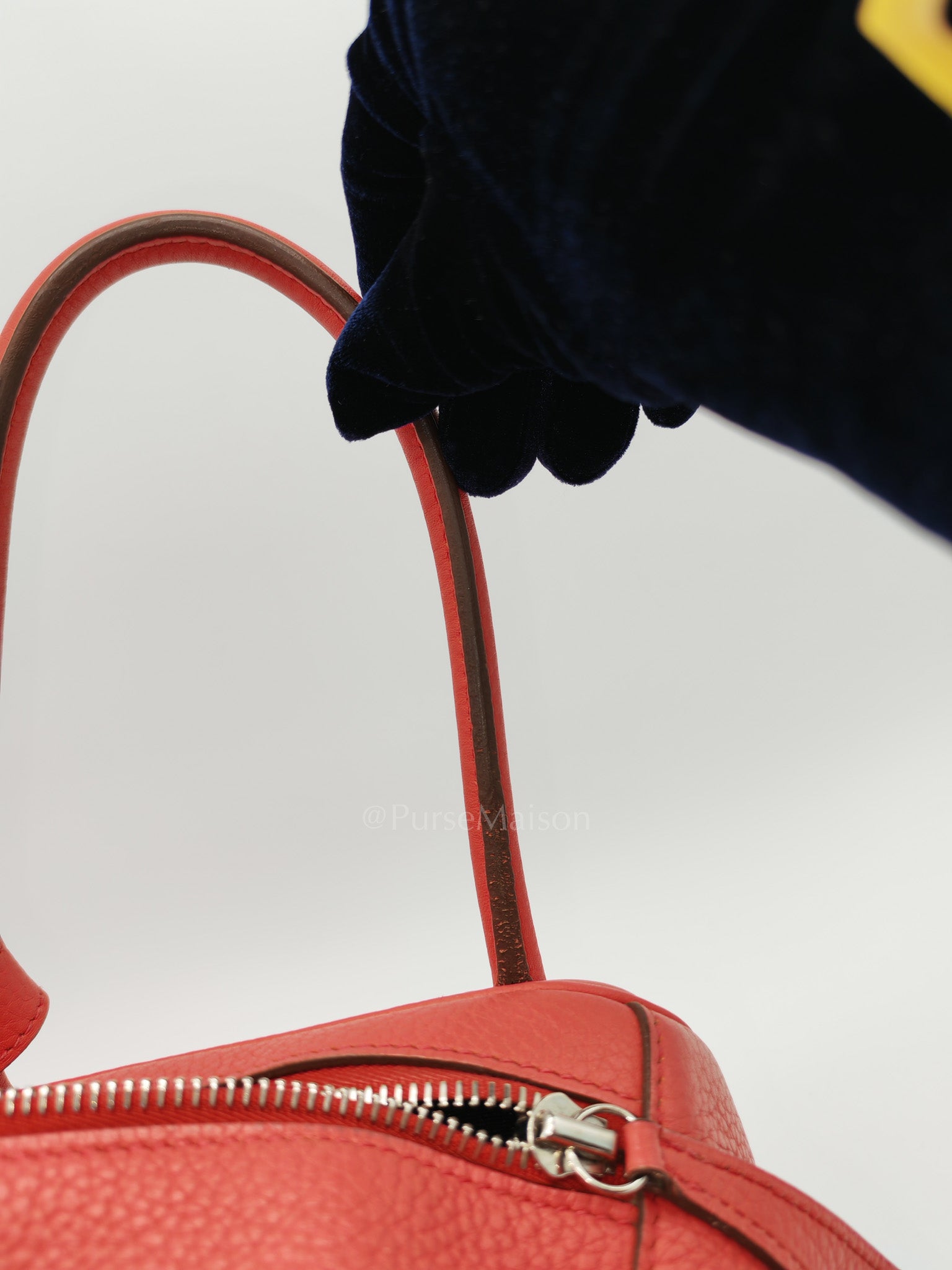 Lindy 34 Salmon Pink Clemence Leather in Palladium Hardware Stamp N Square(2010) | Purse Maison Luxury Bags Shop