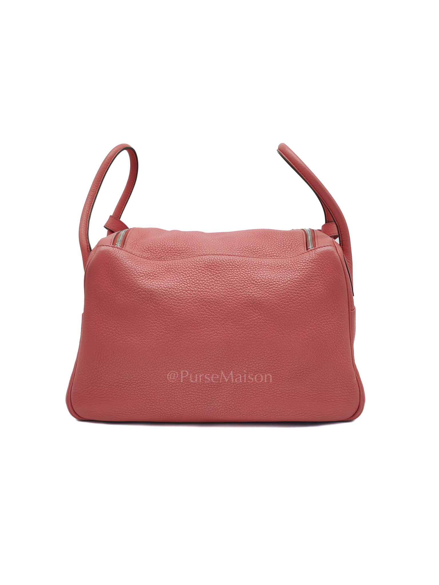 Lindy 34 Salmon Pink Clemence Leather in Palladium Hardware Stamp N Square(2010) | Purse Maison Luxury Bags Shop