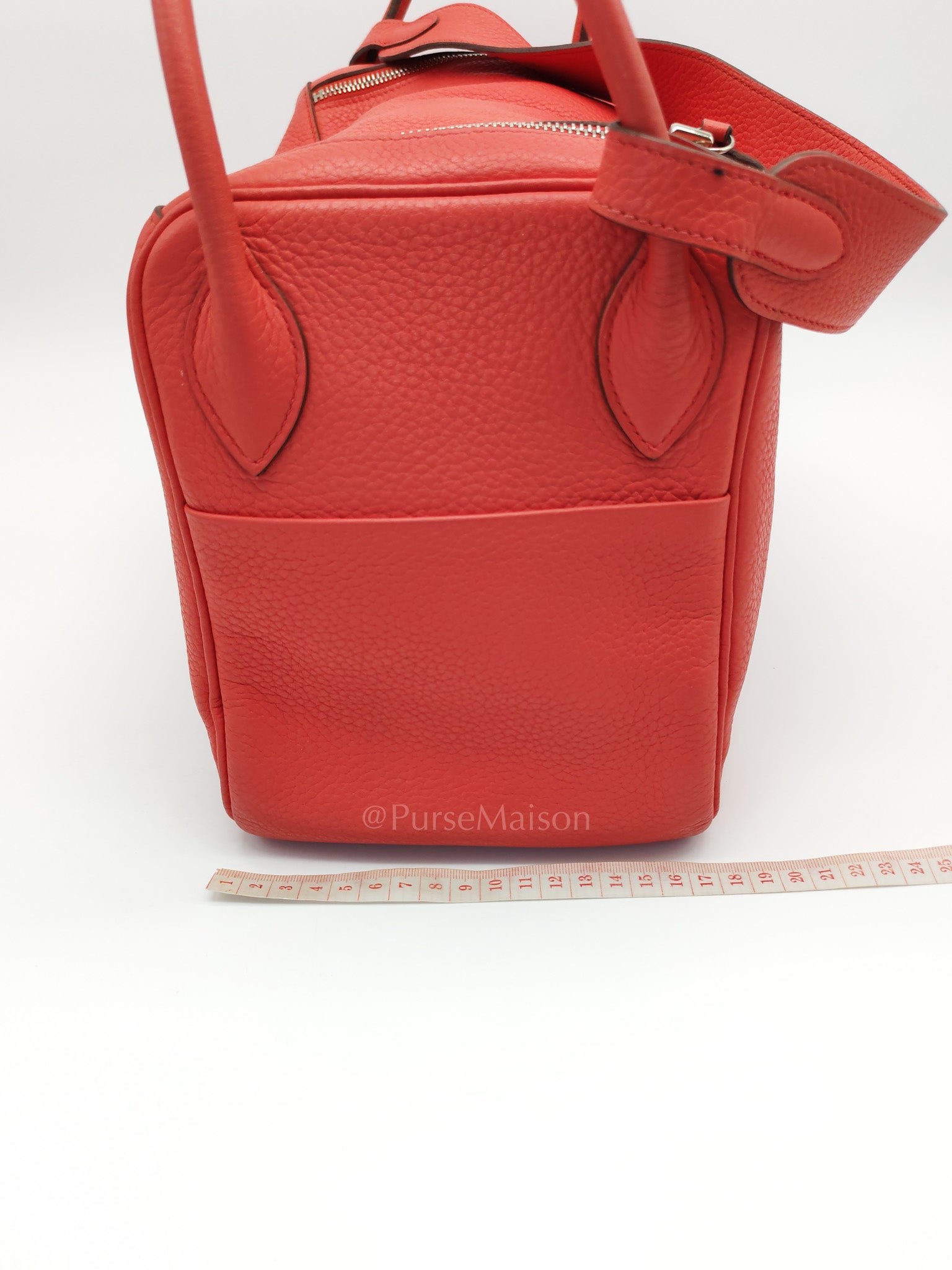 Lindy 34 Salmon Pink Clemence Leather in Palladium Hardware Stamp N Square(2010) | Purse Maison Luxury Bags Shop