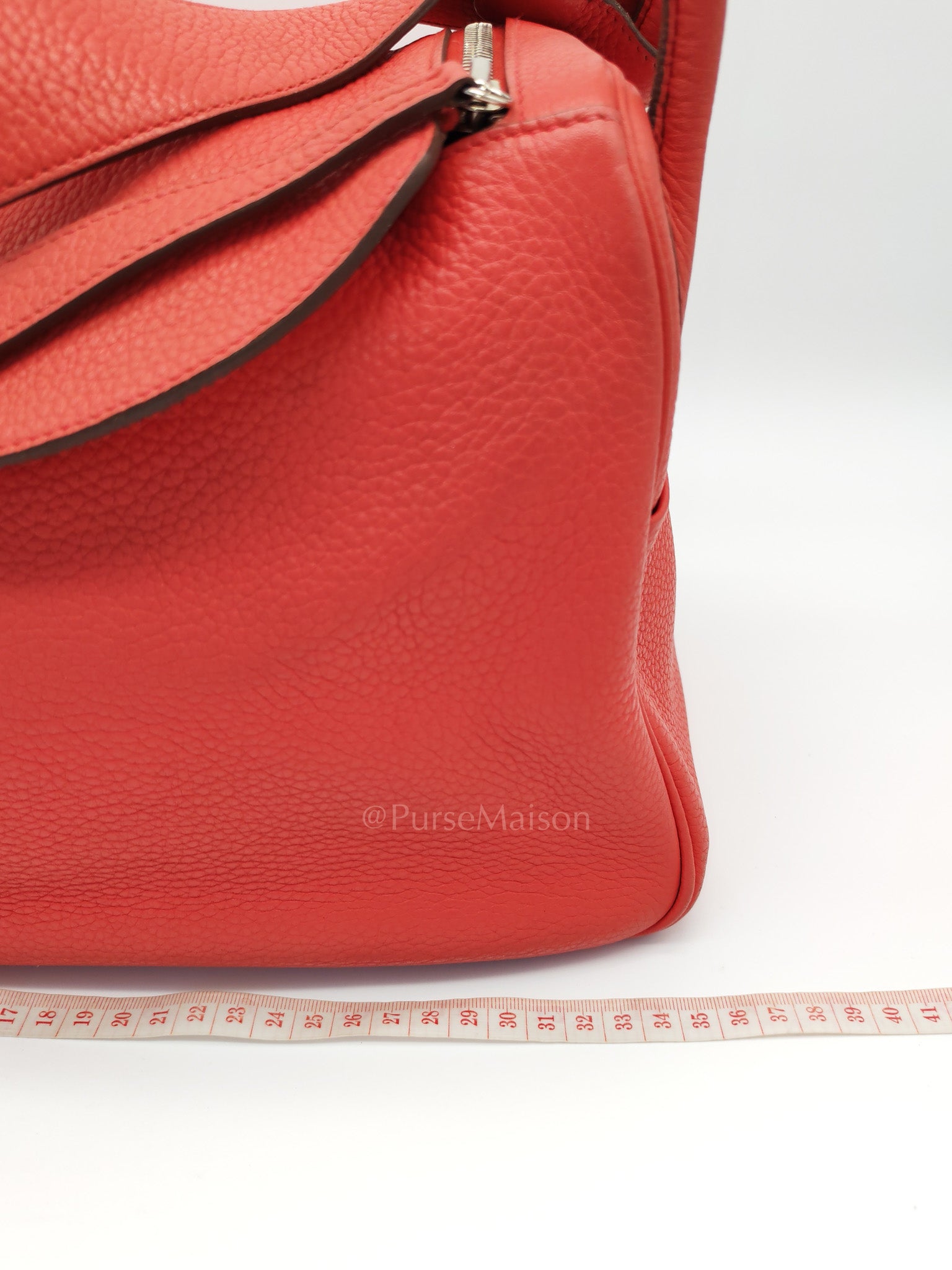 Lindy 34 Salmon Pink Clemence Leather in Palladium Hardware Stamp N Square(2010) | Purse Maison Luxury Bags Shop