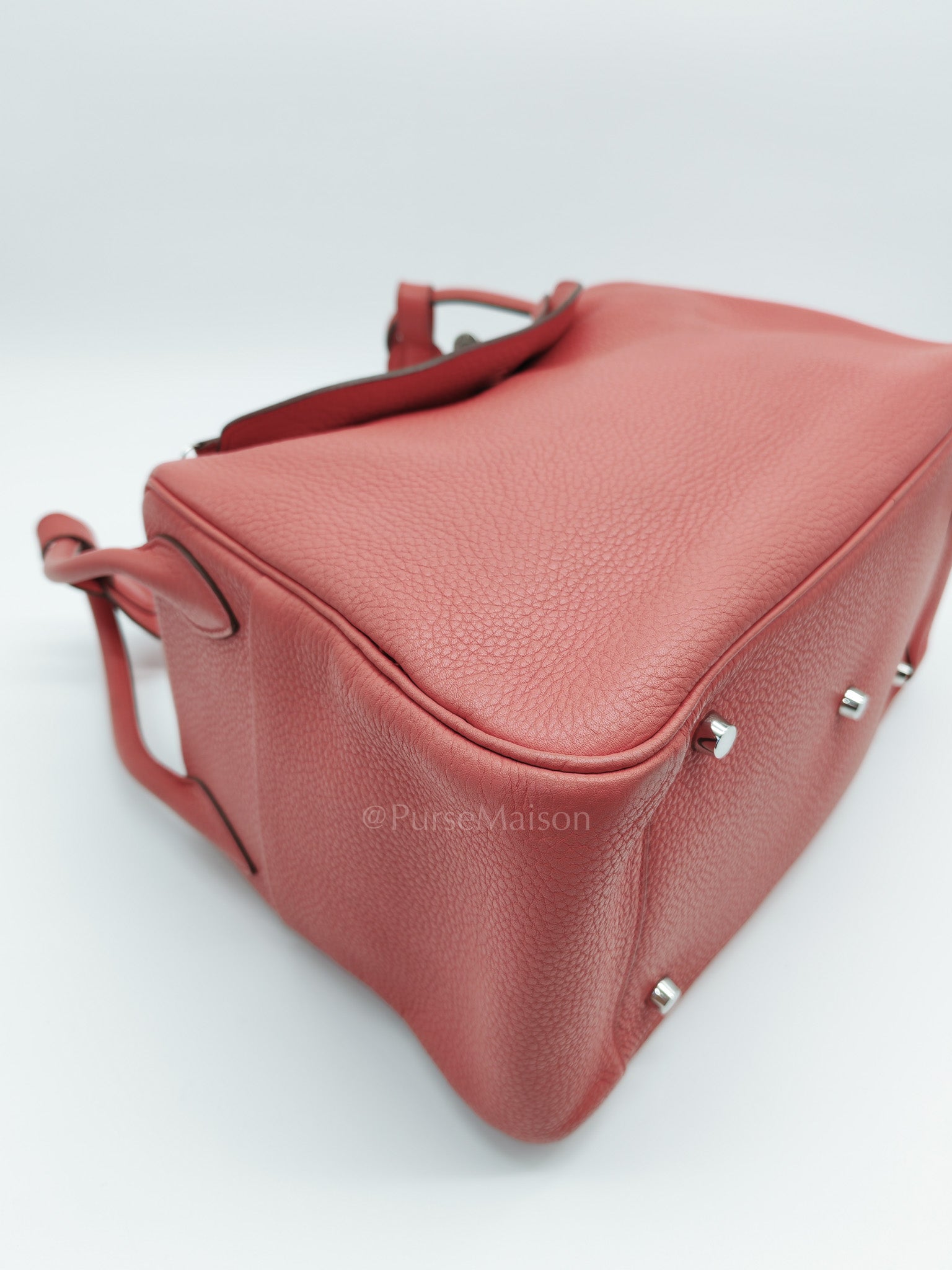 Lindy 34 Salmon Pink Clemence Leather in Palladium Hardware Stamp N Square(2010) | Purse Maison Luxury Bags Shop