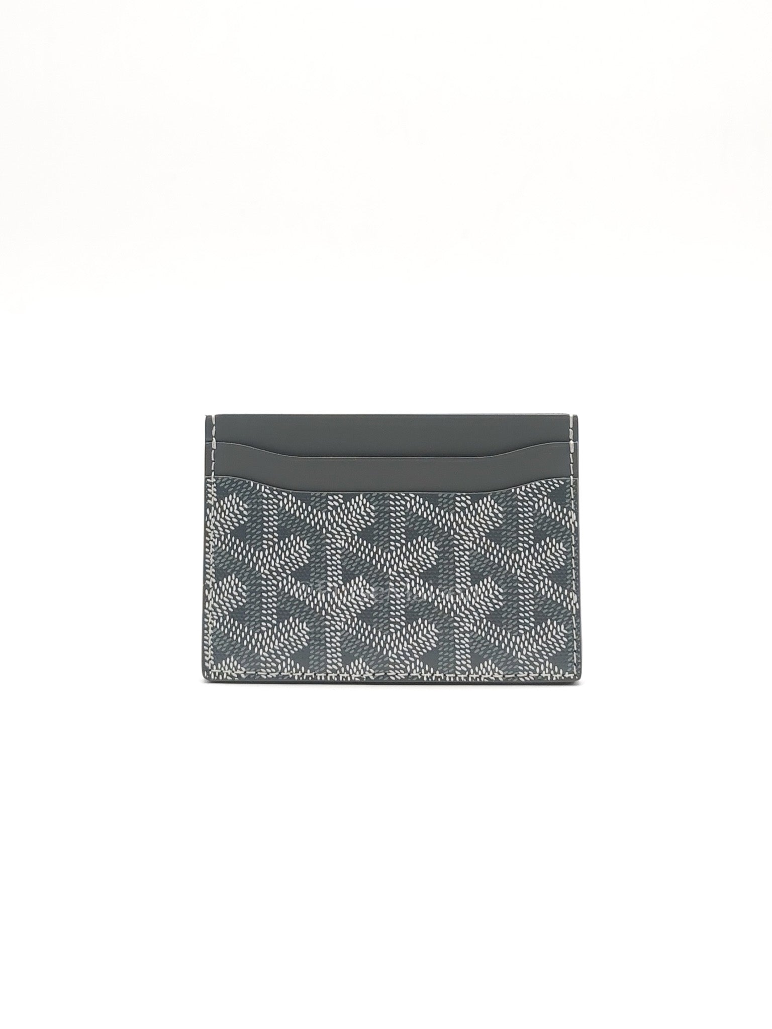 Saint Sulpice Card Holder in Gray Goyardine Canvas