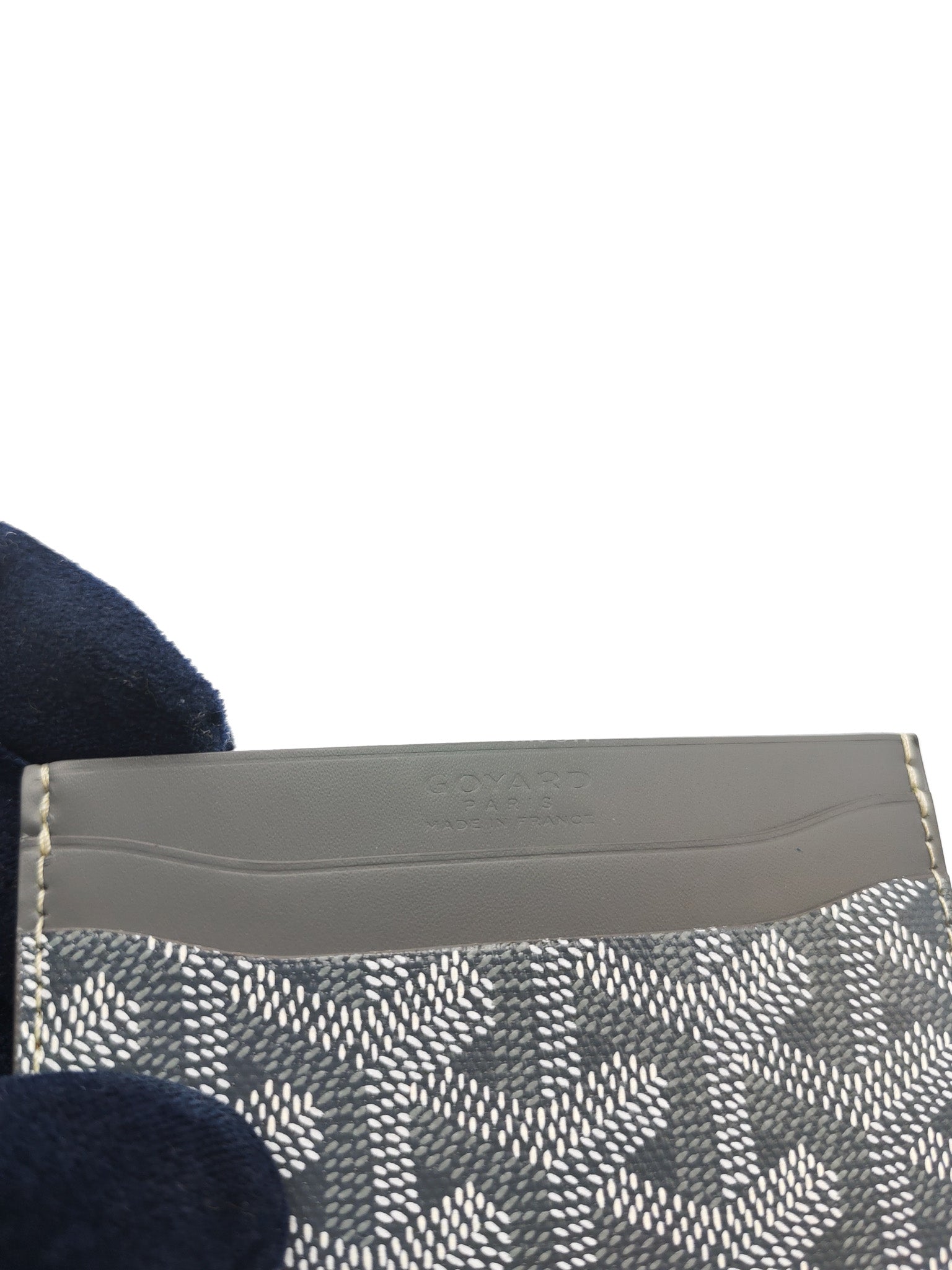 Saint Sulpice Card Holder in Gray Goyardine Canvas