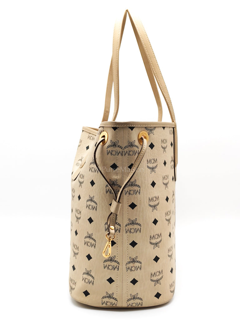 Liz Reversible Beige Shopping Tote Bag | Purse Maison Luxury Bags Shop