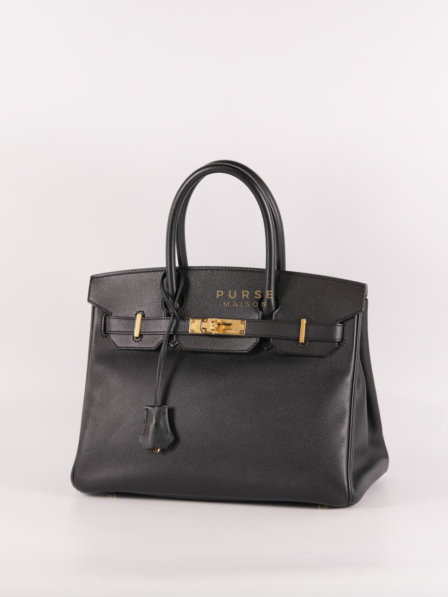 Birkin 30 in Black Epsom Leather and Gold Hardware Stamp A (2017)