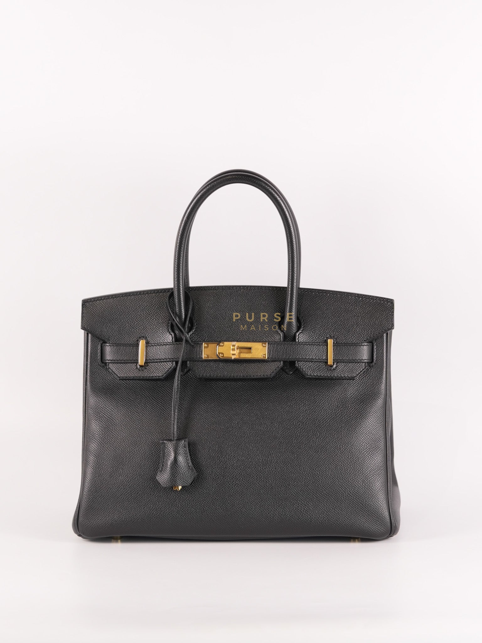 Birkin 30 in Black Epsom Leather and Gold Hardware Stamp A (2017)