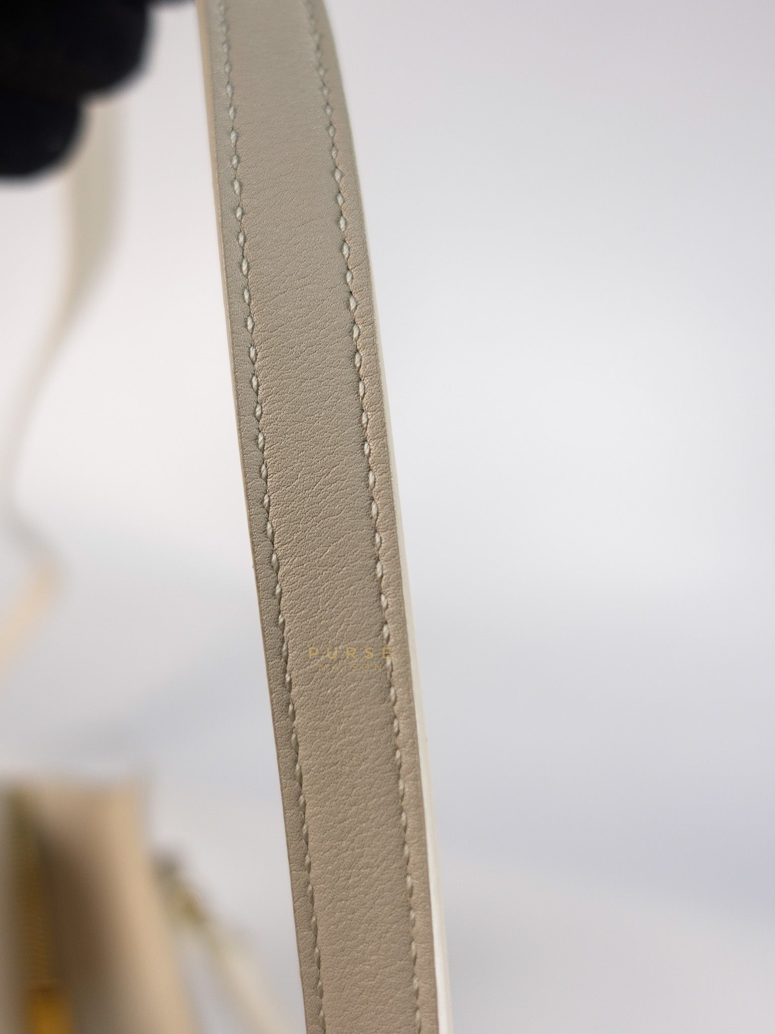 Lock Baby Duffle Crossbody Bag in Cream Calfskin Leather | Purse Maison Luxury Bags Shop