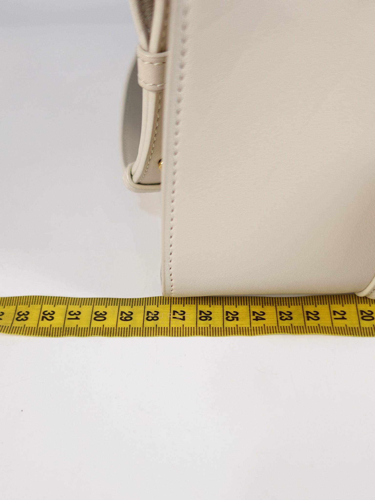 Lock Baby Duffle Crossbody Bag in Cream Calfskin Leather | Purse Maison Luxury Bags Shop