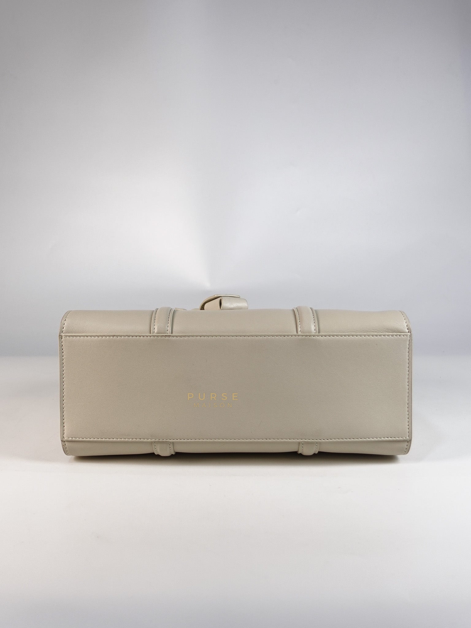 Lock Baby Duffle Crossbody Bag in Cream Calfskin Leather | Purse Maison Luxury Bags Shop