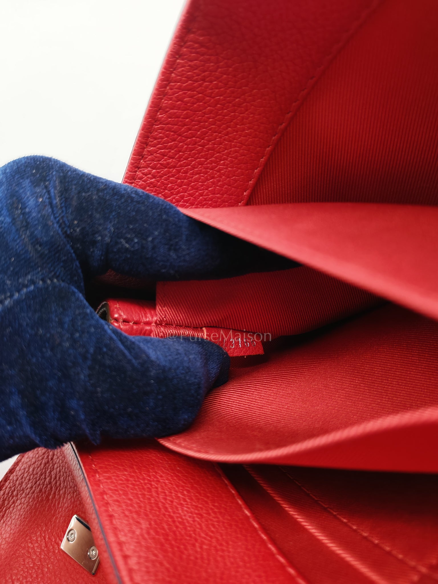 LockMe II 2 Way Handbag Red/Brown/Navy Silver Hardware (Microchip) | Purse Maison Luxury Bags Shop