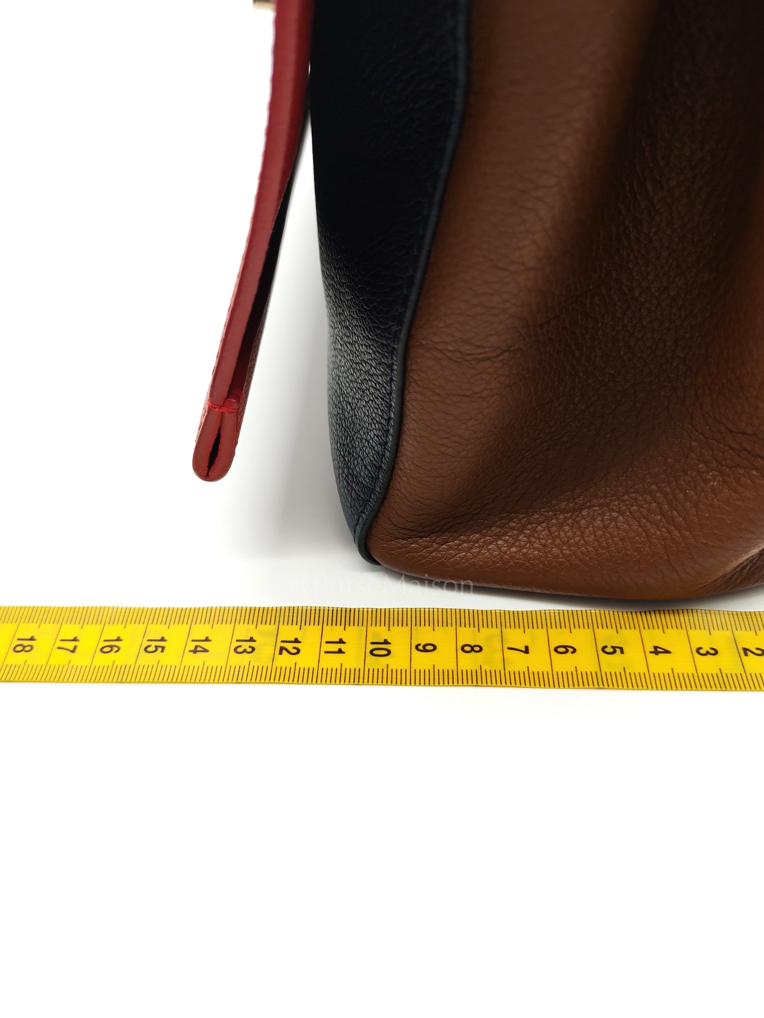 LockMe II 2 Way Handbag Red/Brown/Navy Silver Hardware (Microchip) | Purse Maison Luxury Bags Shop