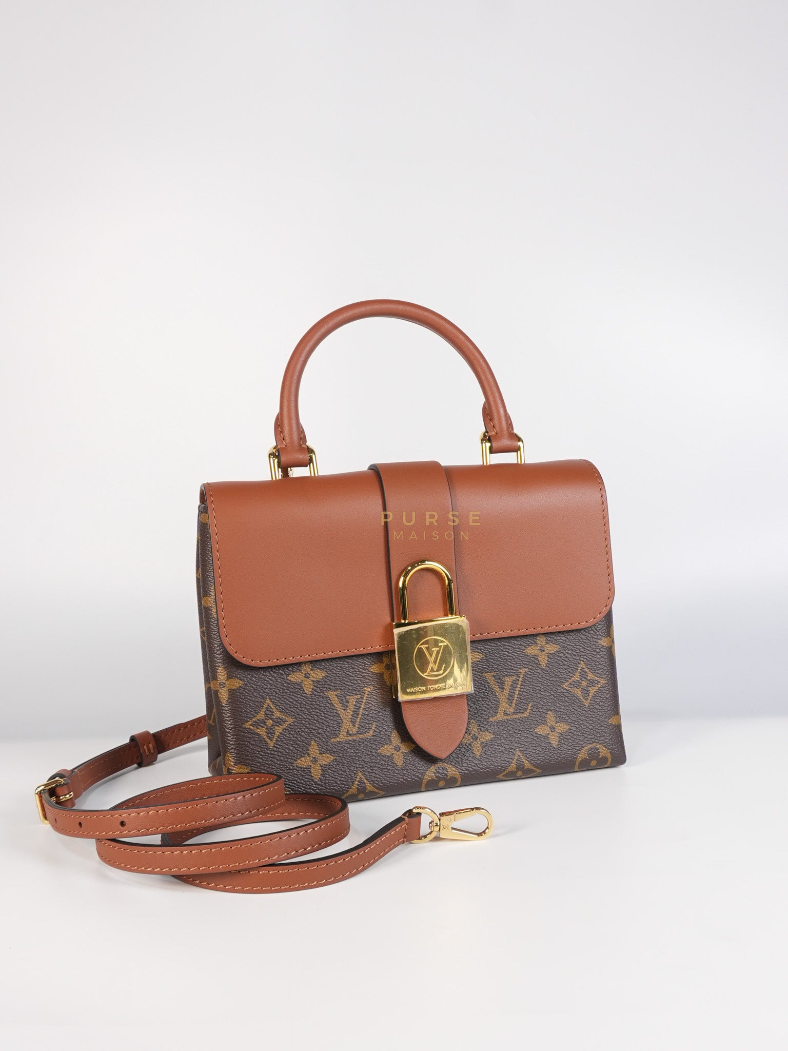 Locky BB Monogram Canvas and Smooth Brown Leather (Microchip) | Purse Maison Luxury Bags Shop