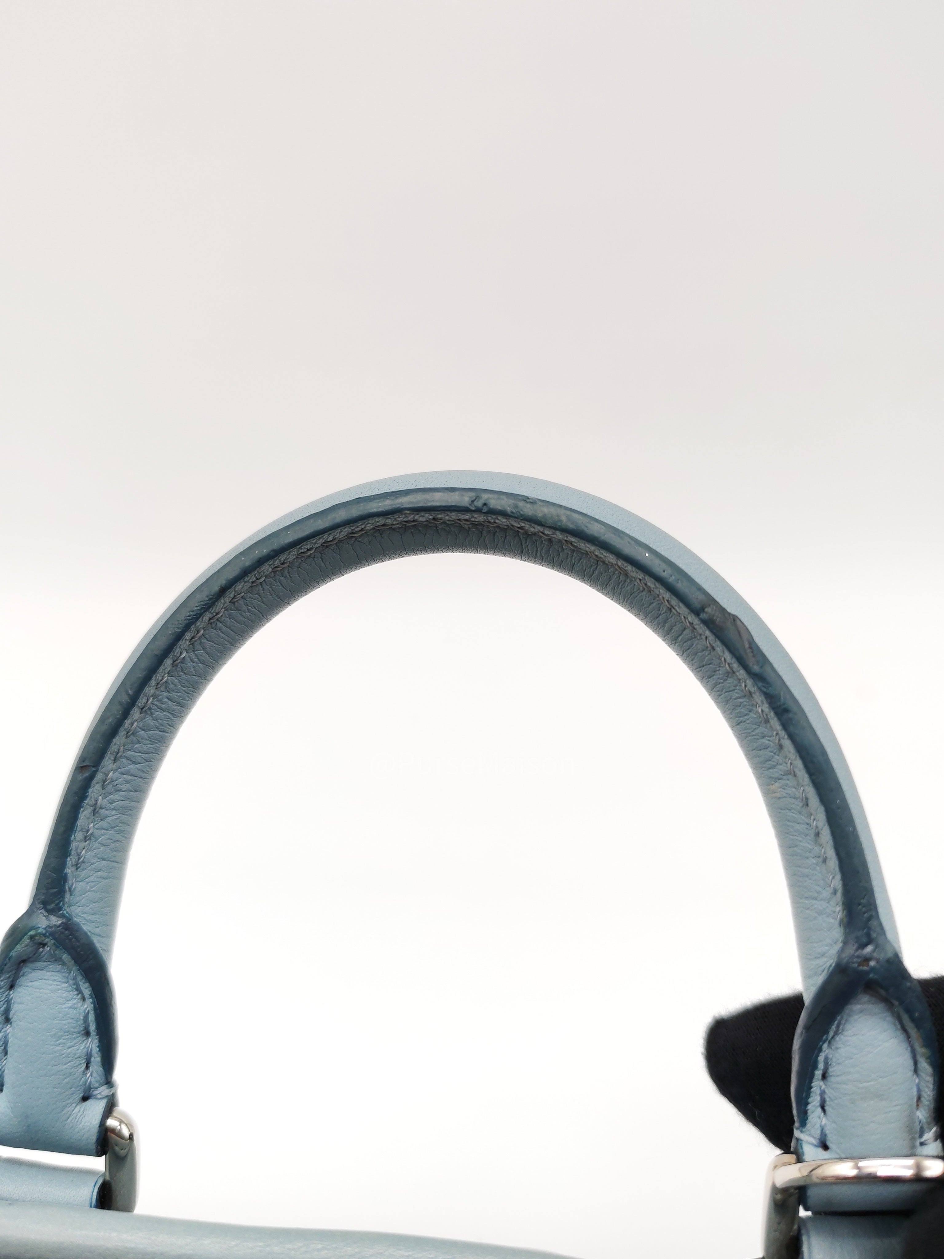 Loewe Amazon Small Stone Blue Soft Graine Calfskin Leather Shoulder Bag | Purse Maison Luxury Bags Shop