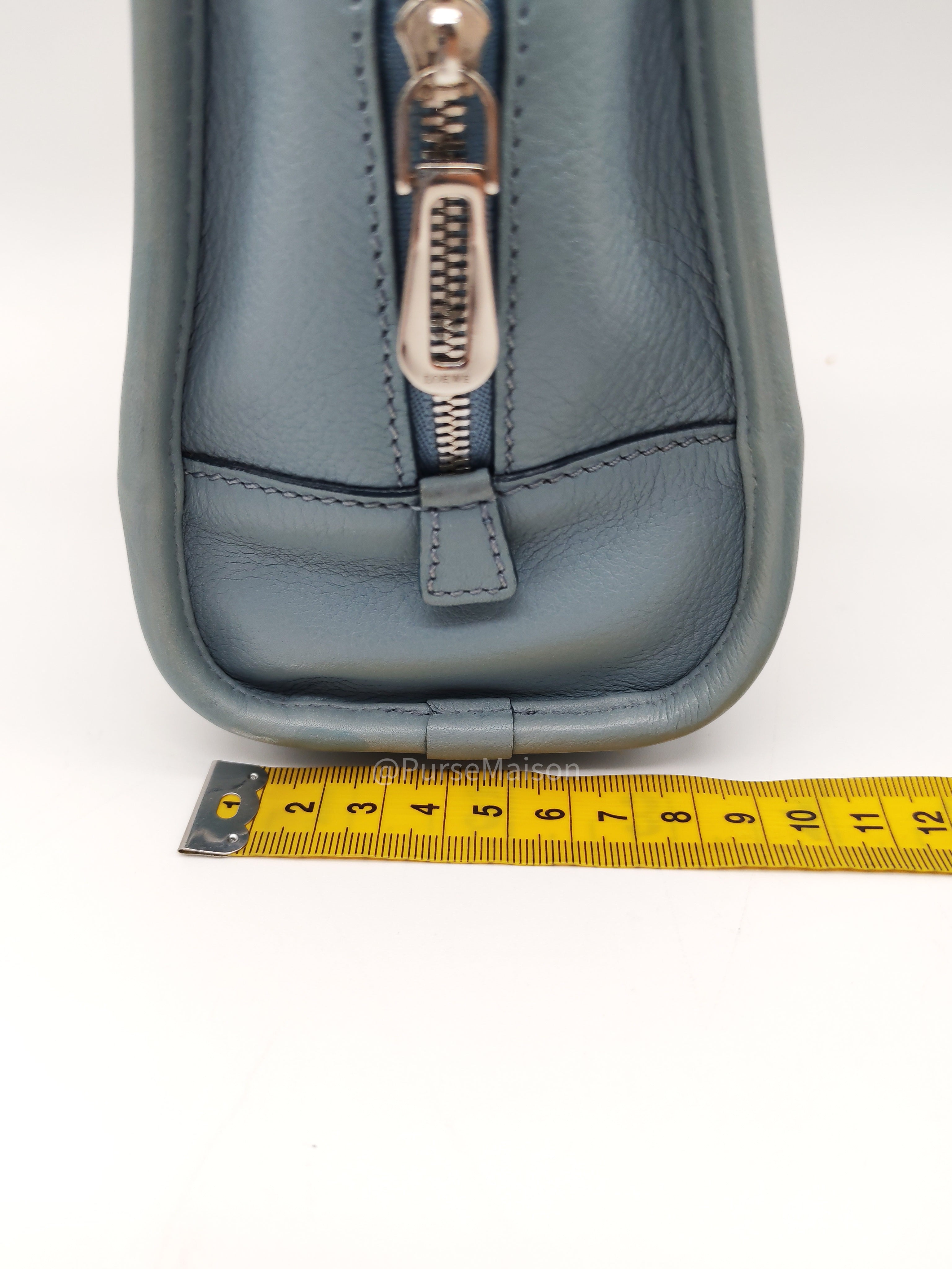 Loewe Amazon Small Stone Blue Soft Graine Calfskin Leather Shoulder Bag | Purse Maison Luxury Bags Shop