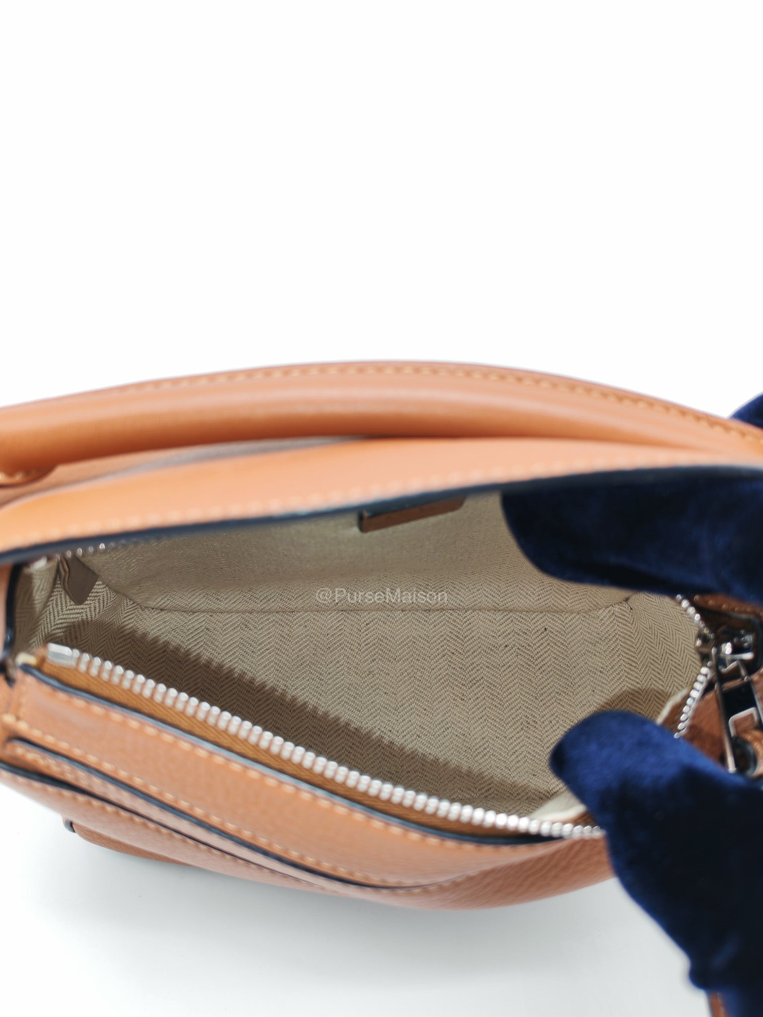 Loewe Bolso Puzzle Bag Mini in Tan Soft Grained Calfskin Silver Hardware(Old Version) | Purse Maison Luxury Bags Shop