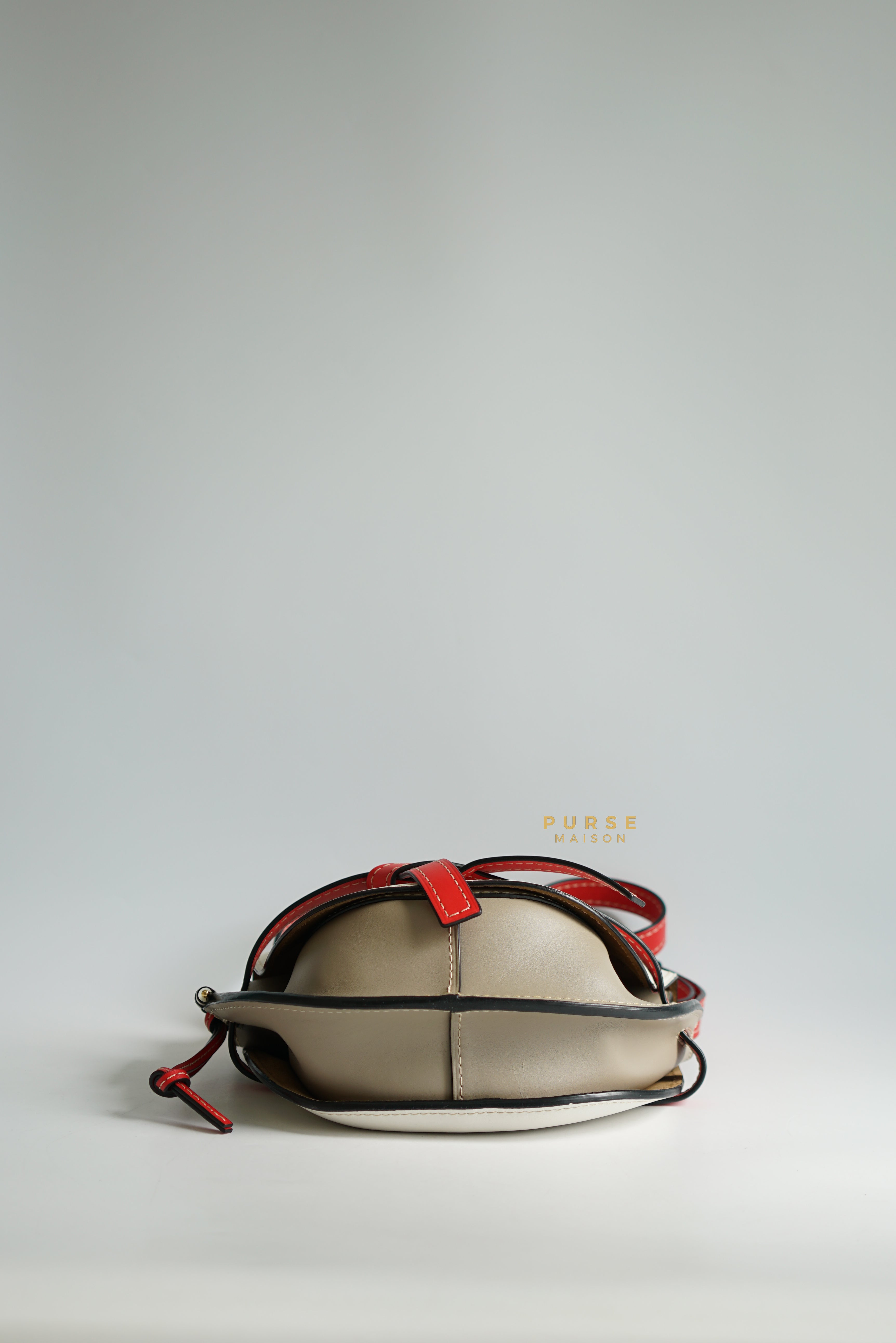 Loewe Gate Small in Red/White/Gray Leather