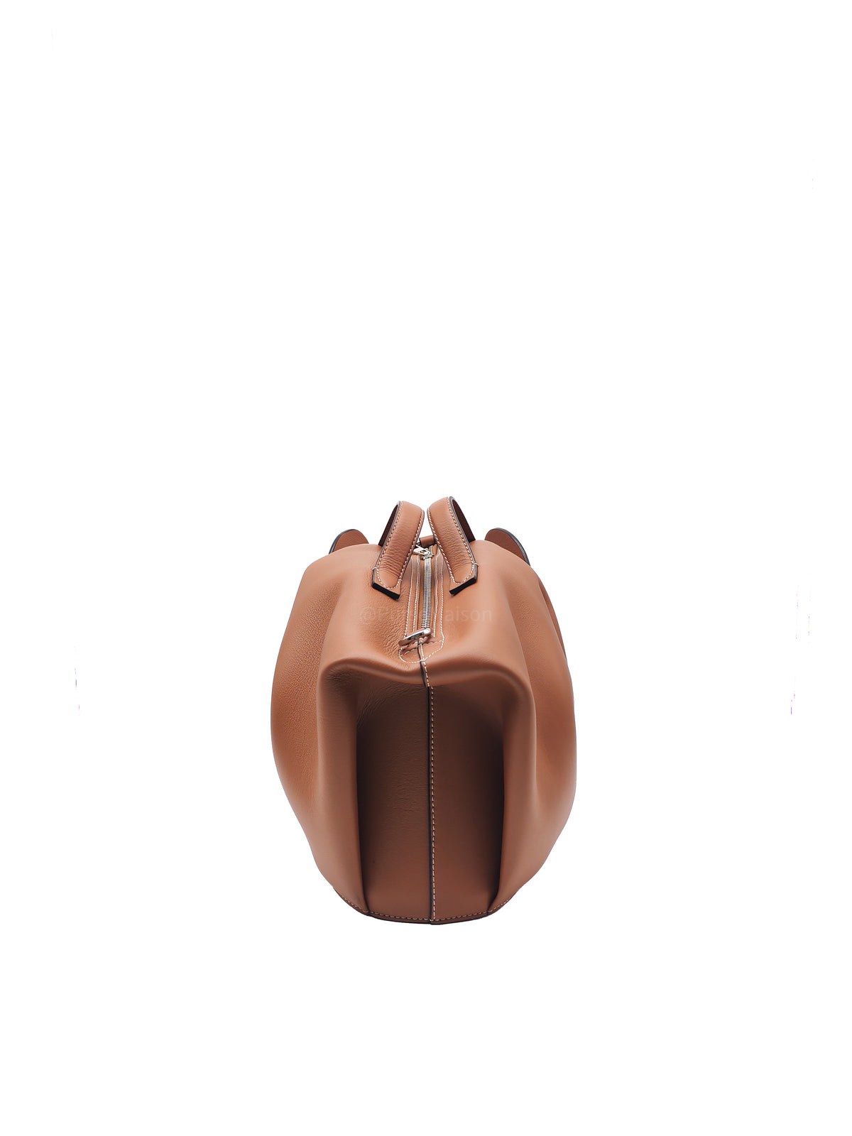 Loewe Large Elephant Bag in Tan Calfskin Leather Silver Hardware | Purse Maison Luxury Bags Shop