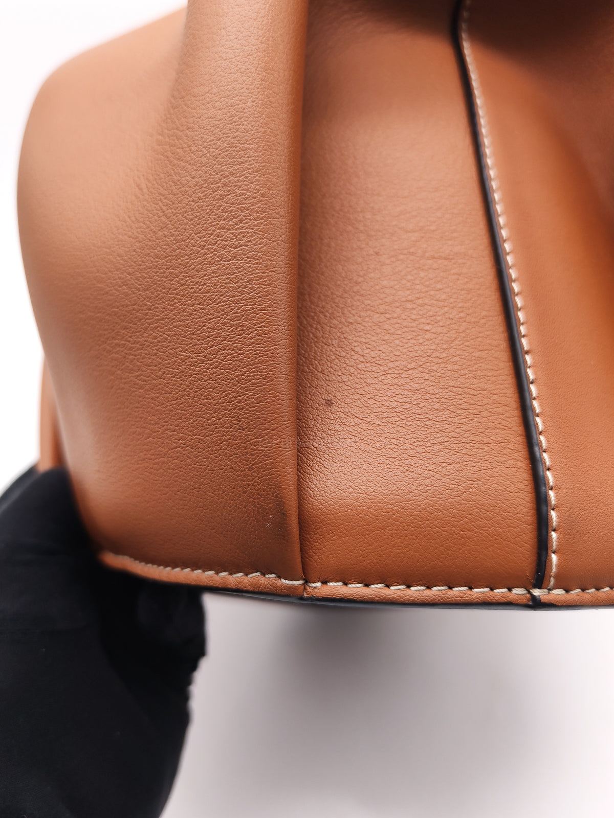 Loewe Large Elephant Bag in Tan Calfskin Leather Silver Hardware | Purse Maison Luxury Bags Shop