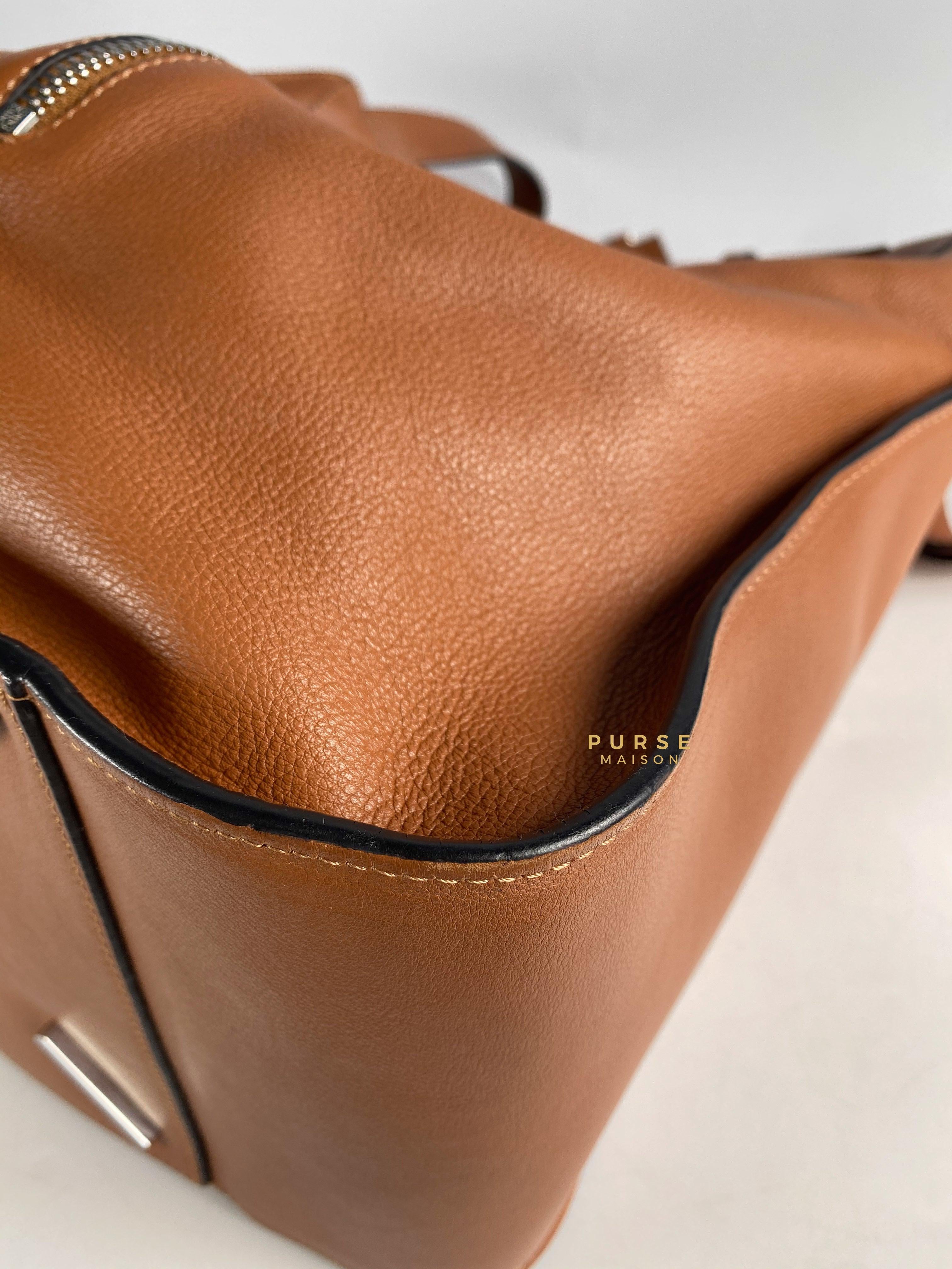Loewe Large Hammock Bag Brown Soft Grained Calfskin | Purse Maison Luxury Bags Shop