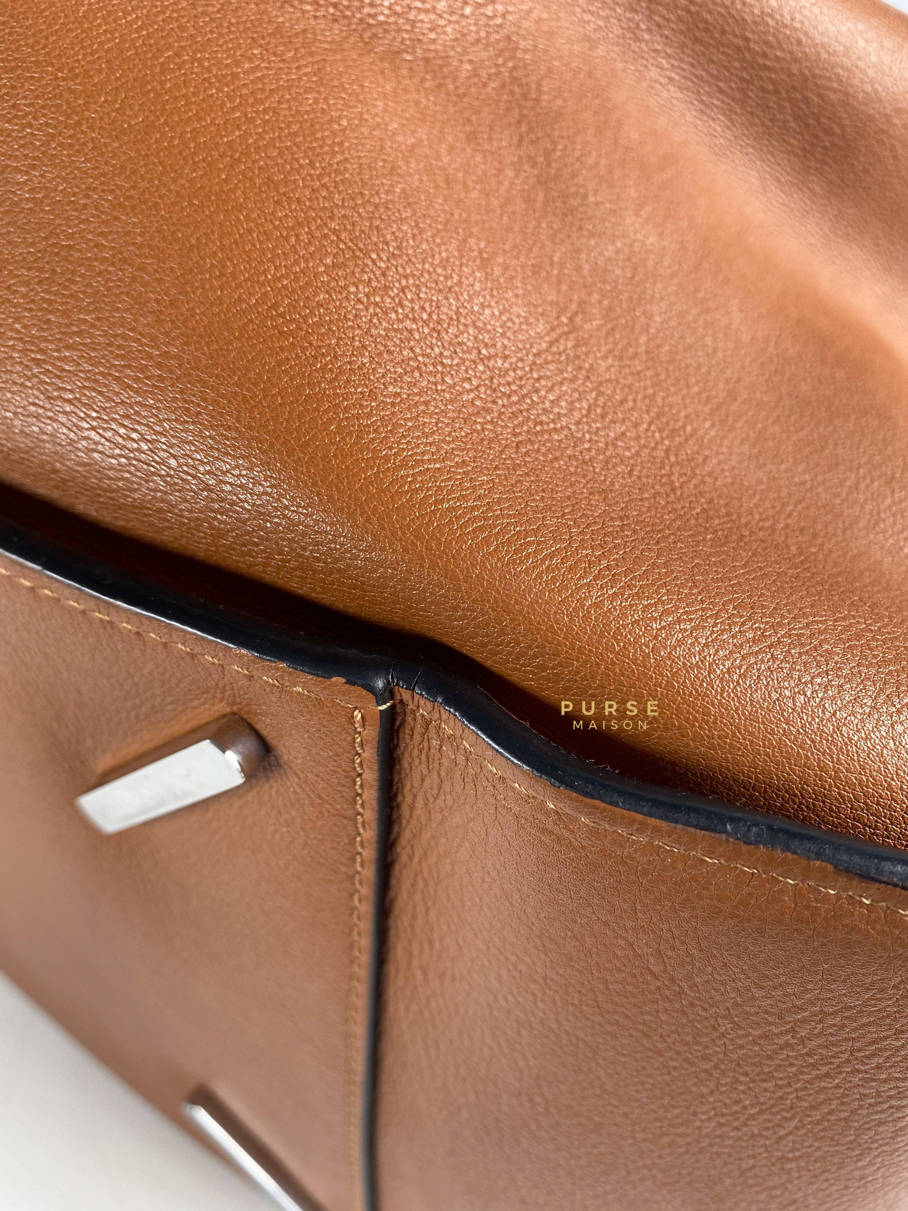 Loewe Large Hammock Bag Brown Soft Grained Calfskin | Purse Maison Luxury Bags Shop