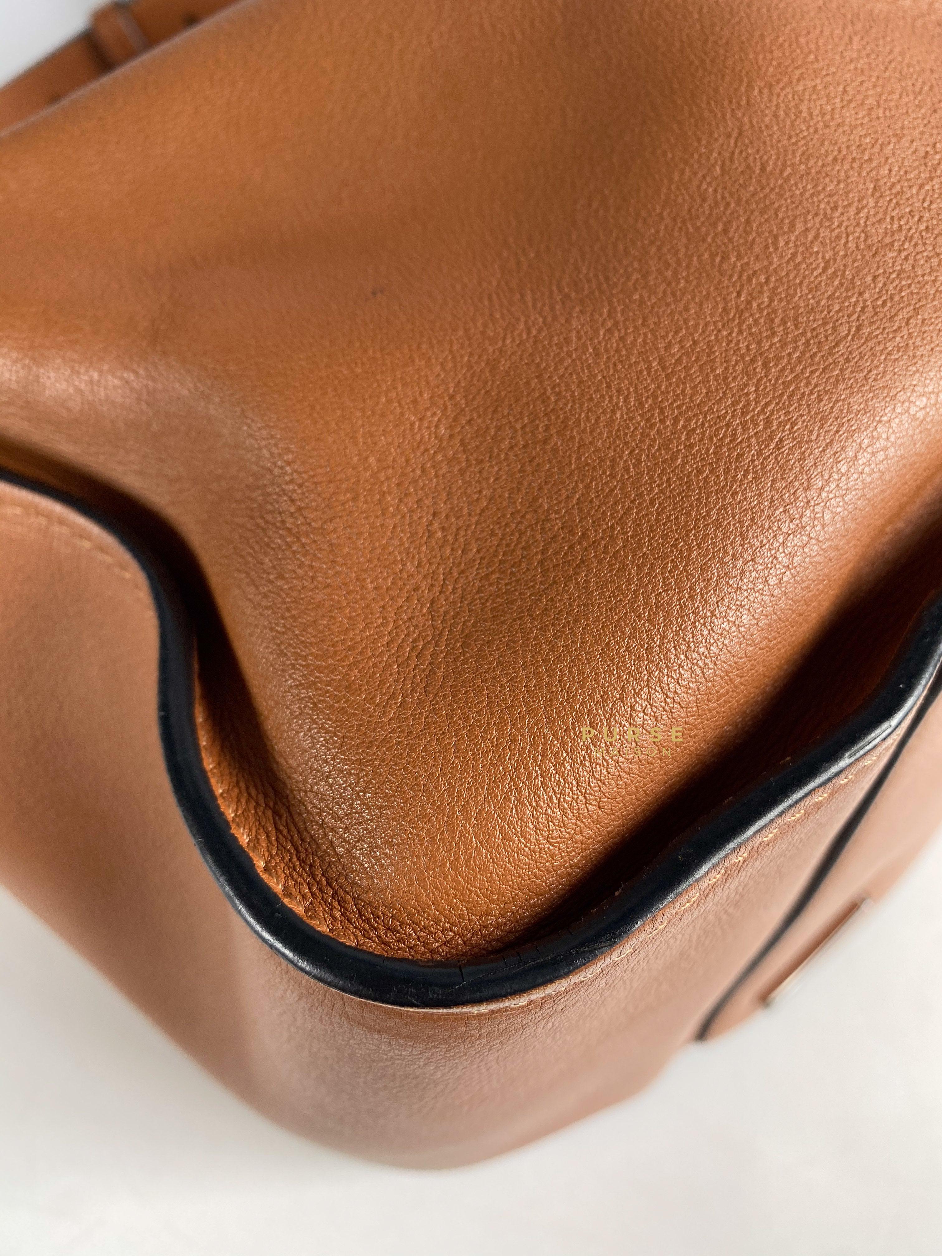 Loewe Large Hammock Bag Brown Soft Grained Calfskin | Purse Maison Luxury Bags Shop
