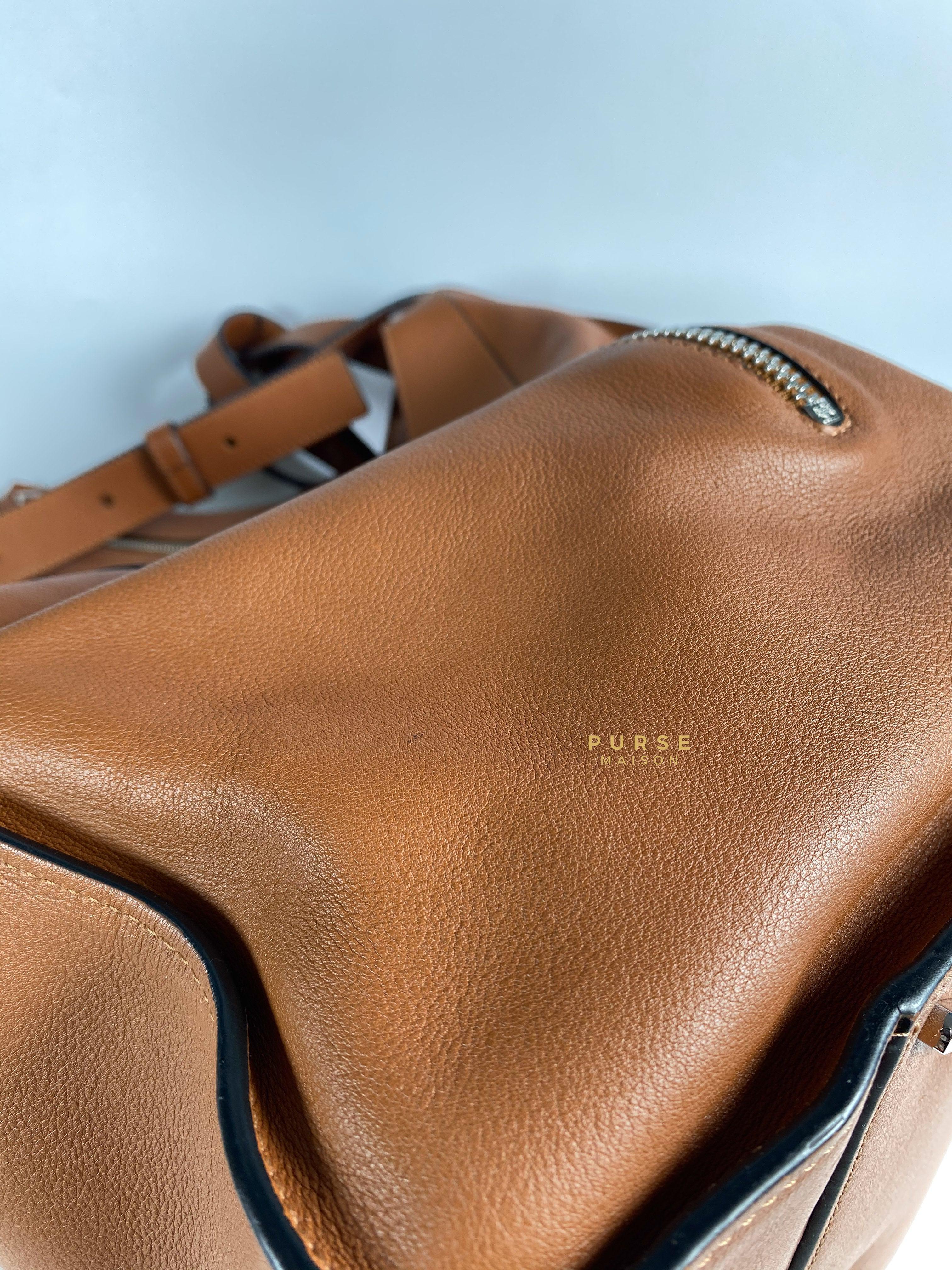 Loewe Large Hammock Bag Brown Soft Grained Calfskin | Purse Maison Luxury Bags Shop
