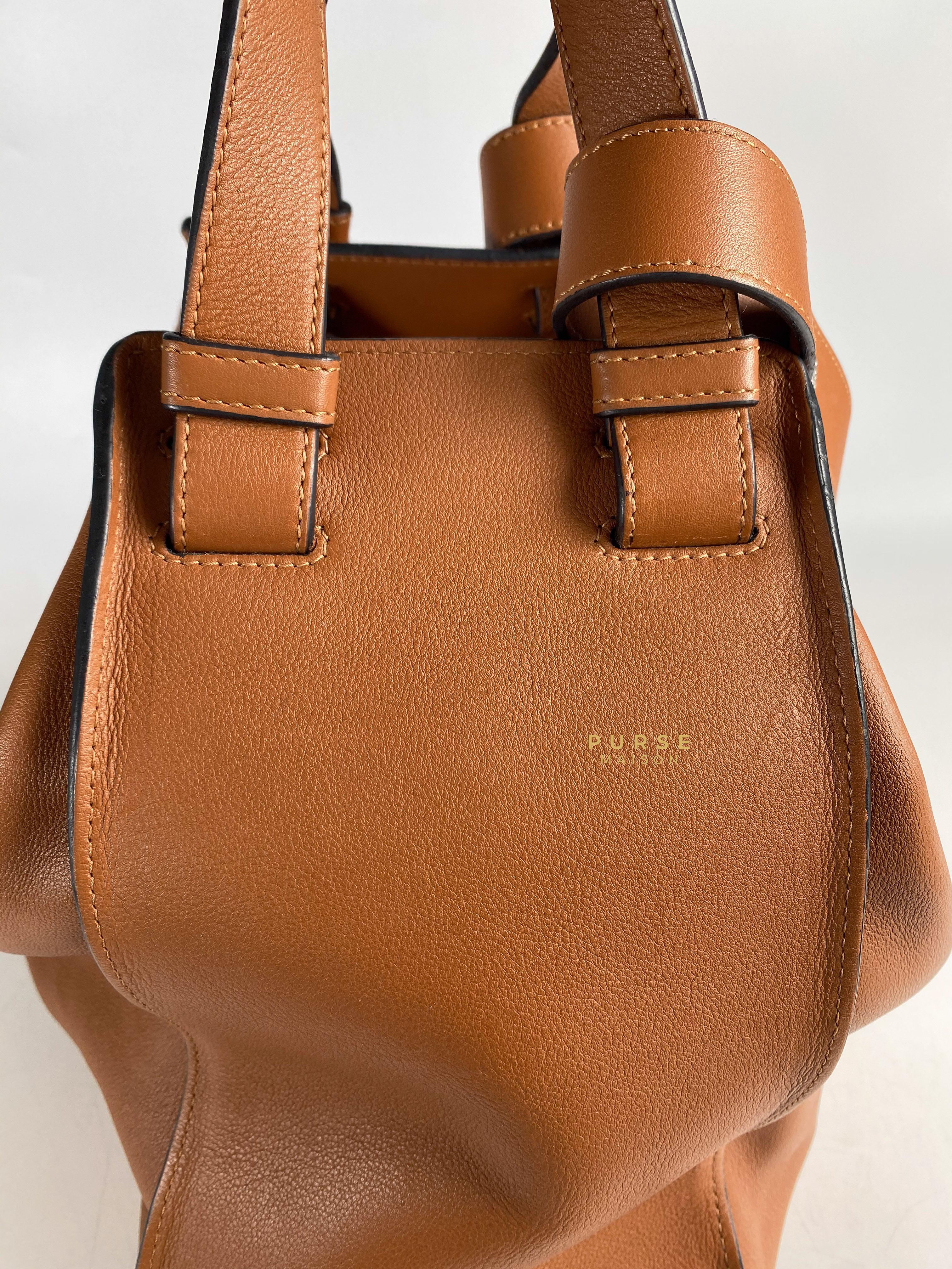 Loewe Large Hammock Bag Brown Soft Grained Calfskin | Purse Maison Luxury Bags Shop