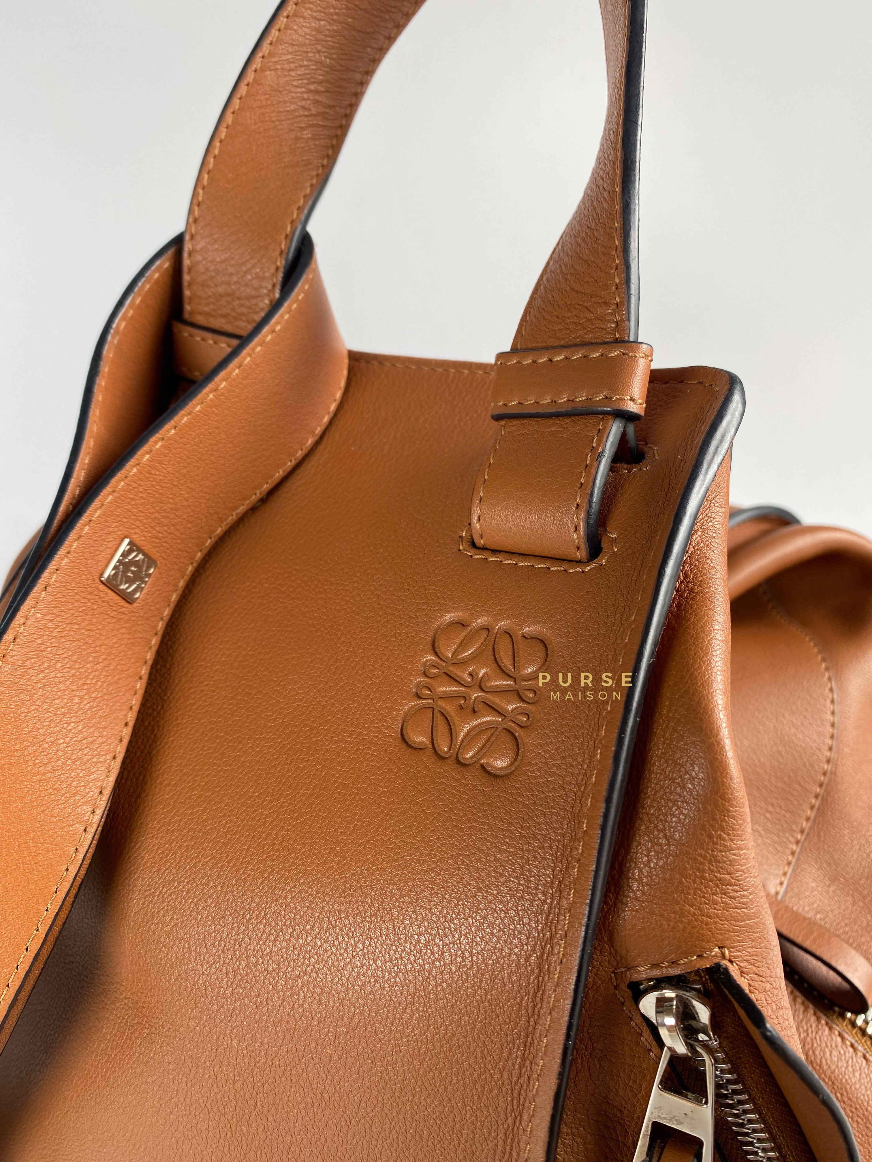 Loewe Large Hammock Bag Brown Soft Grained Calfskin | Purse Maison Luxury Bags Shop