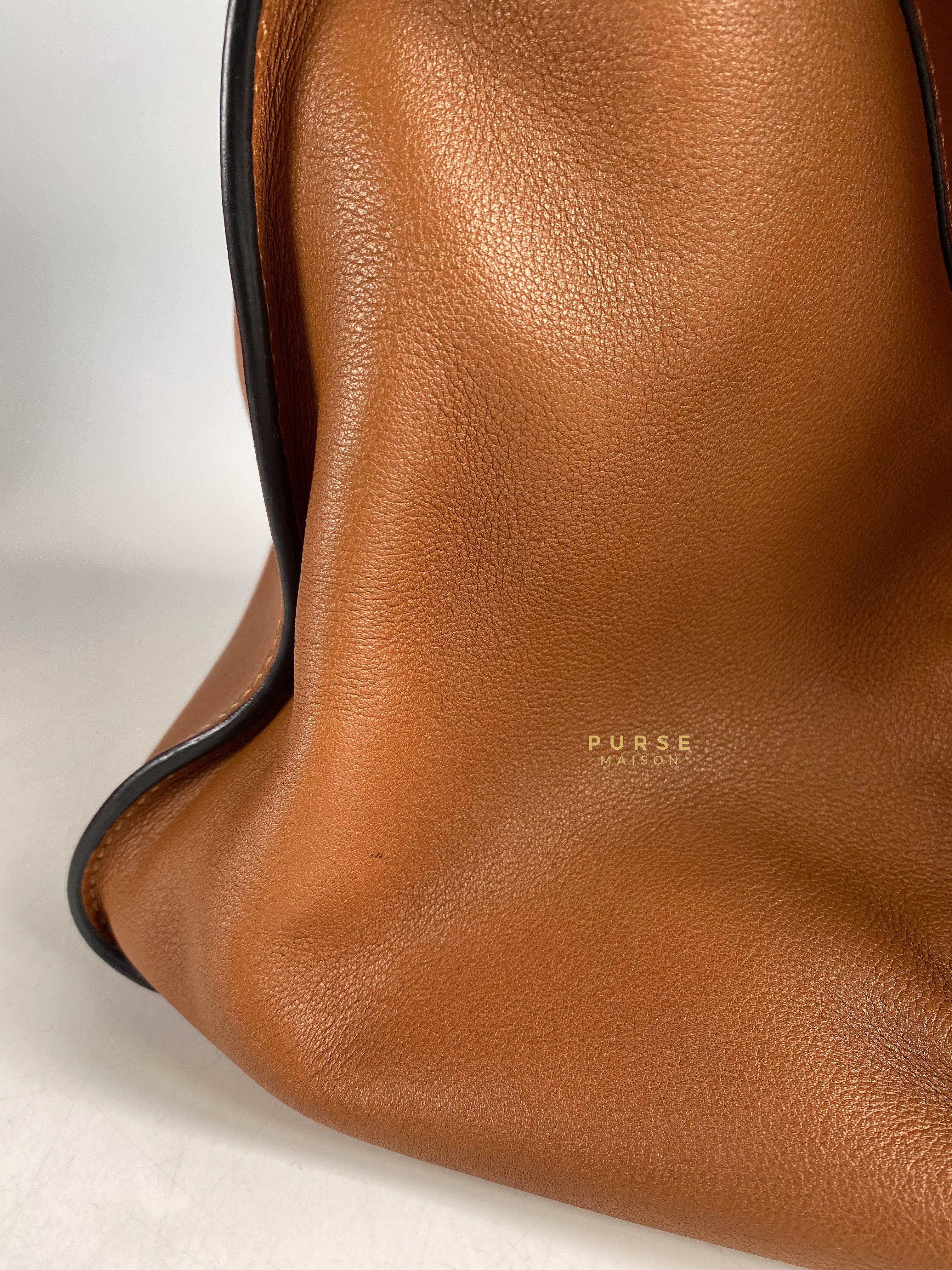 Loewe Large Hammock Bag Brown Soft Grained Calfskin | Purse Maison Luxury Bags Shop