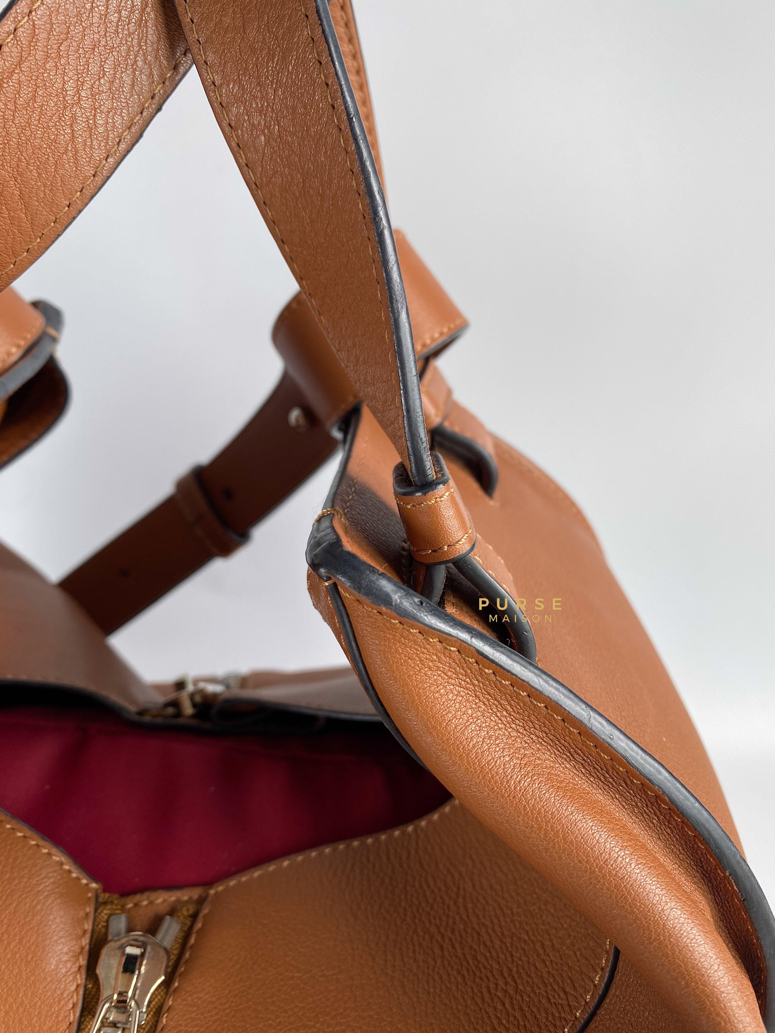 Loewe Large Hammock Bag Brown Soft Grained Calfskin | Purse Maison Luxury Bags Shop