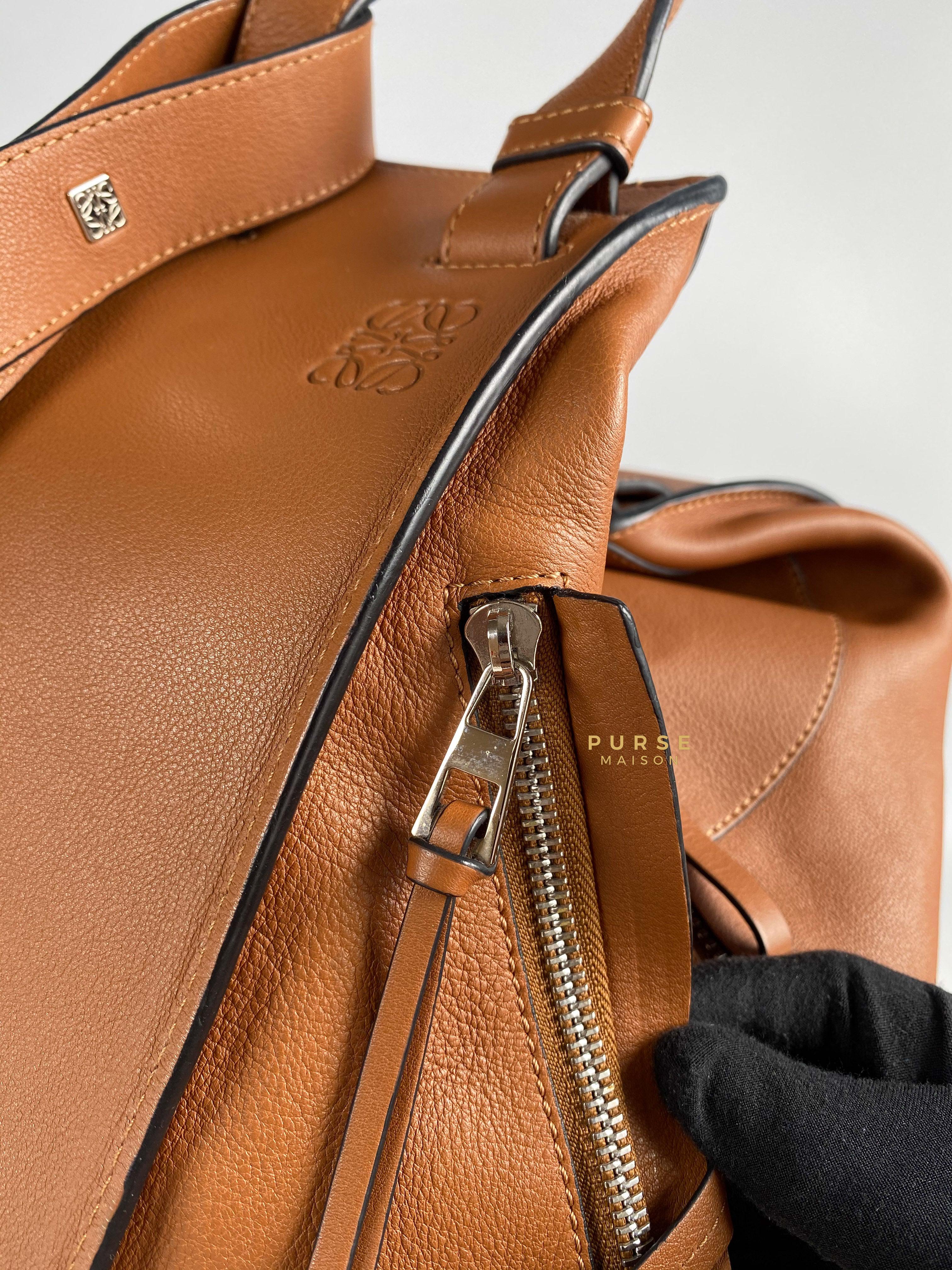 Loewe Large Hammock Bag Brown Soft Grained Calfskin | Purse Maison Luxury Bags Shop