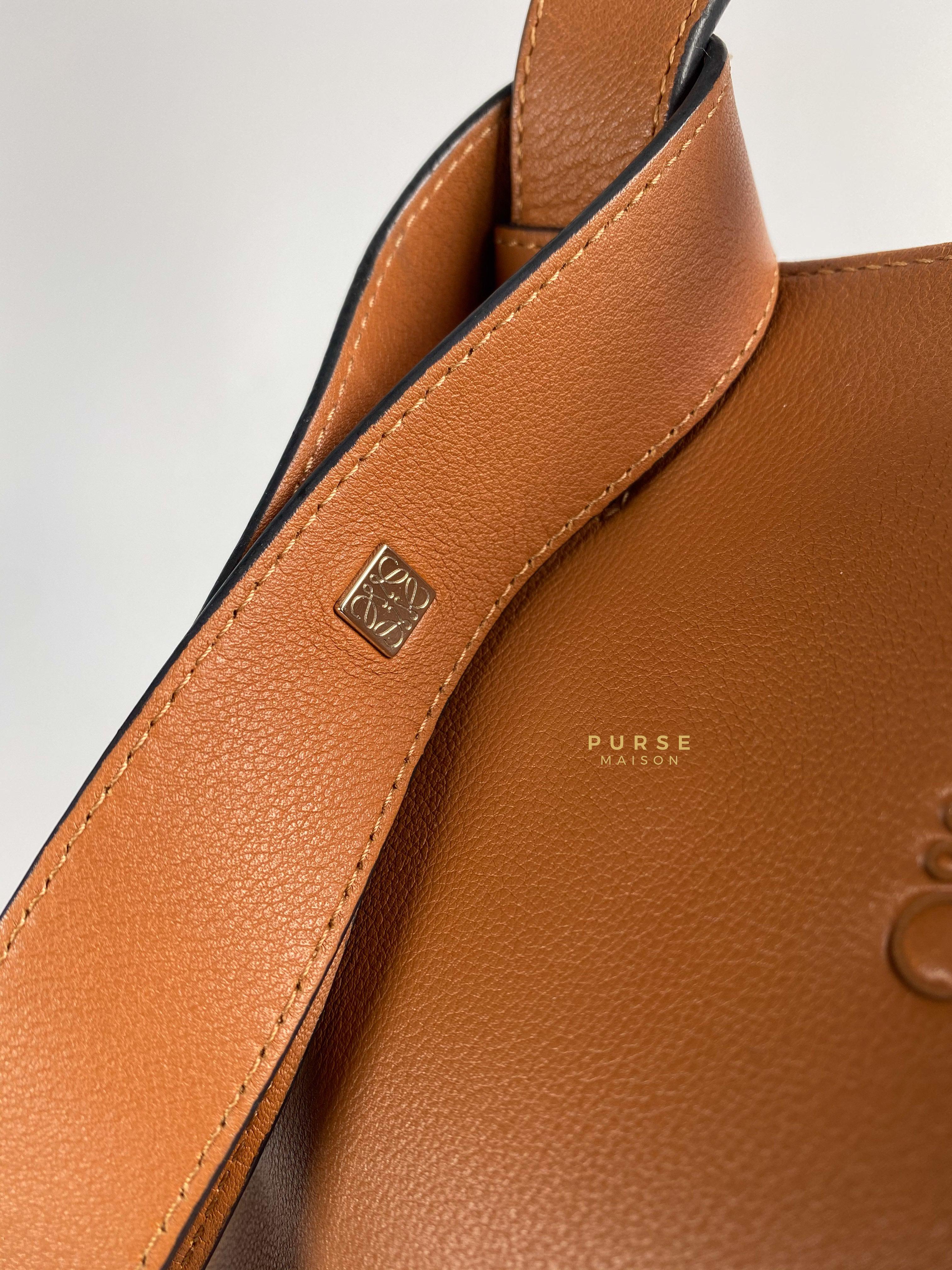 Loewe Large Hammock Bag Brown Soft Grained Calfskin | Purse Maison Luxury Bags Shop
