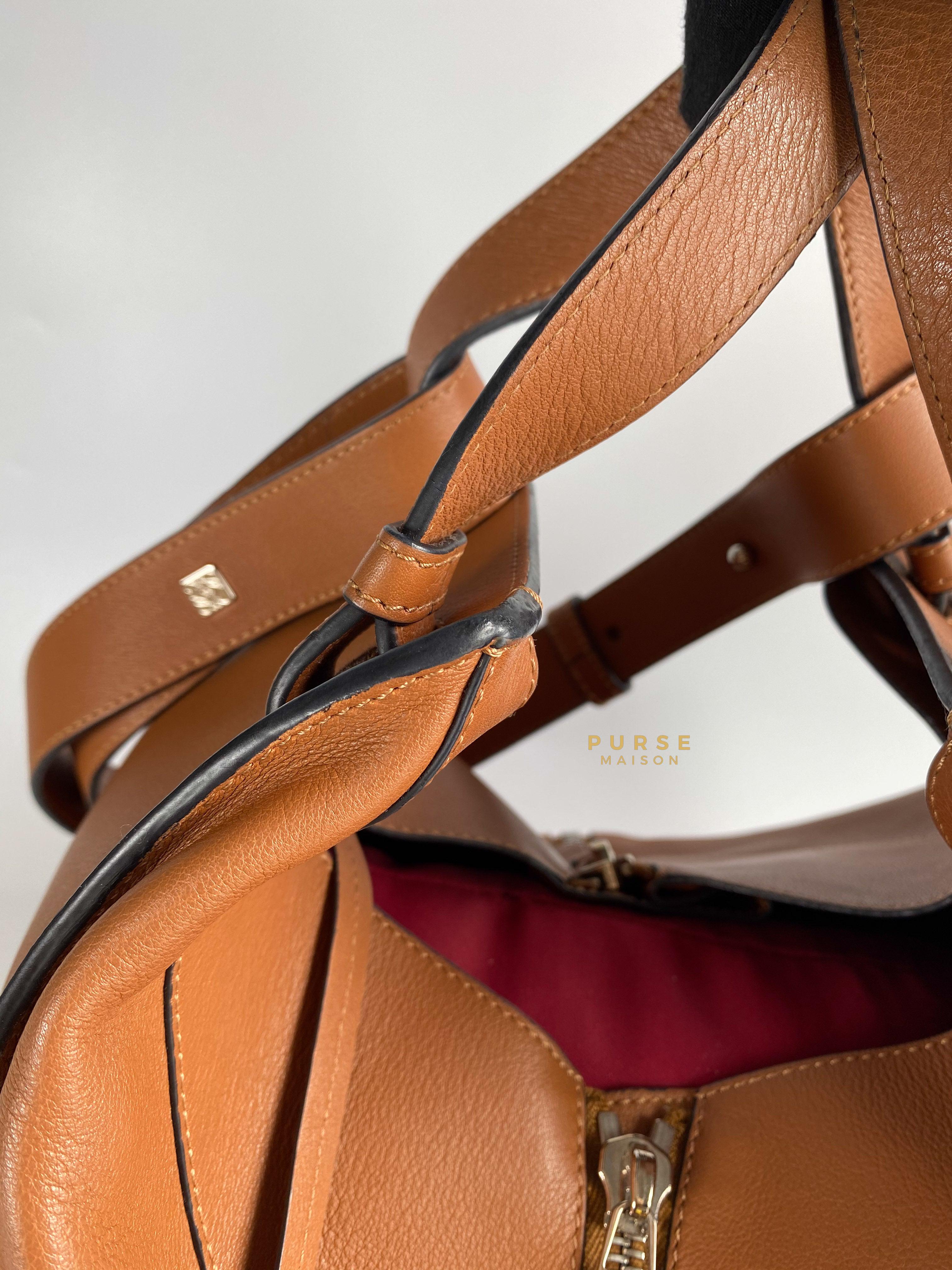 Loewe Large Hammock Bag Brown Soft Grained Calfskin | Purse Maison Luxury Bags Shop