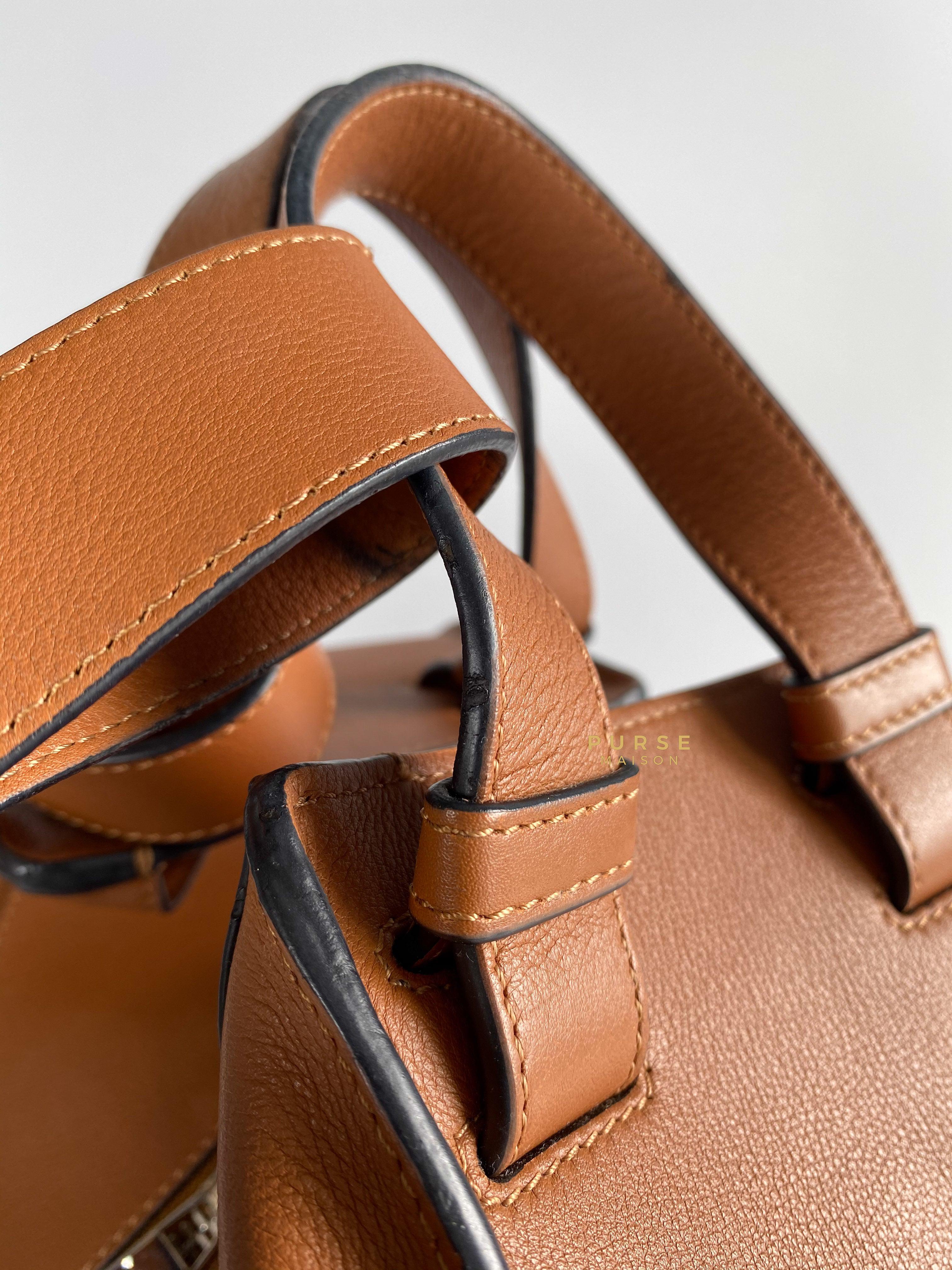Loewe Large Hammock Bag Brown Soft Grained Calfskin | Purse Maison Luxury Bags Shop