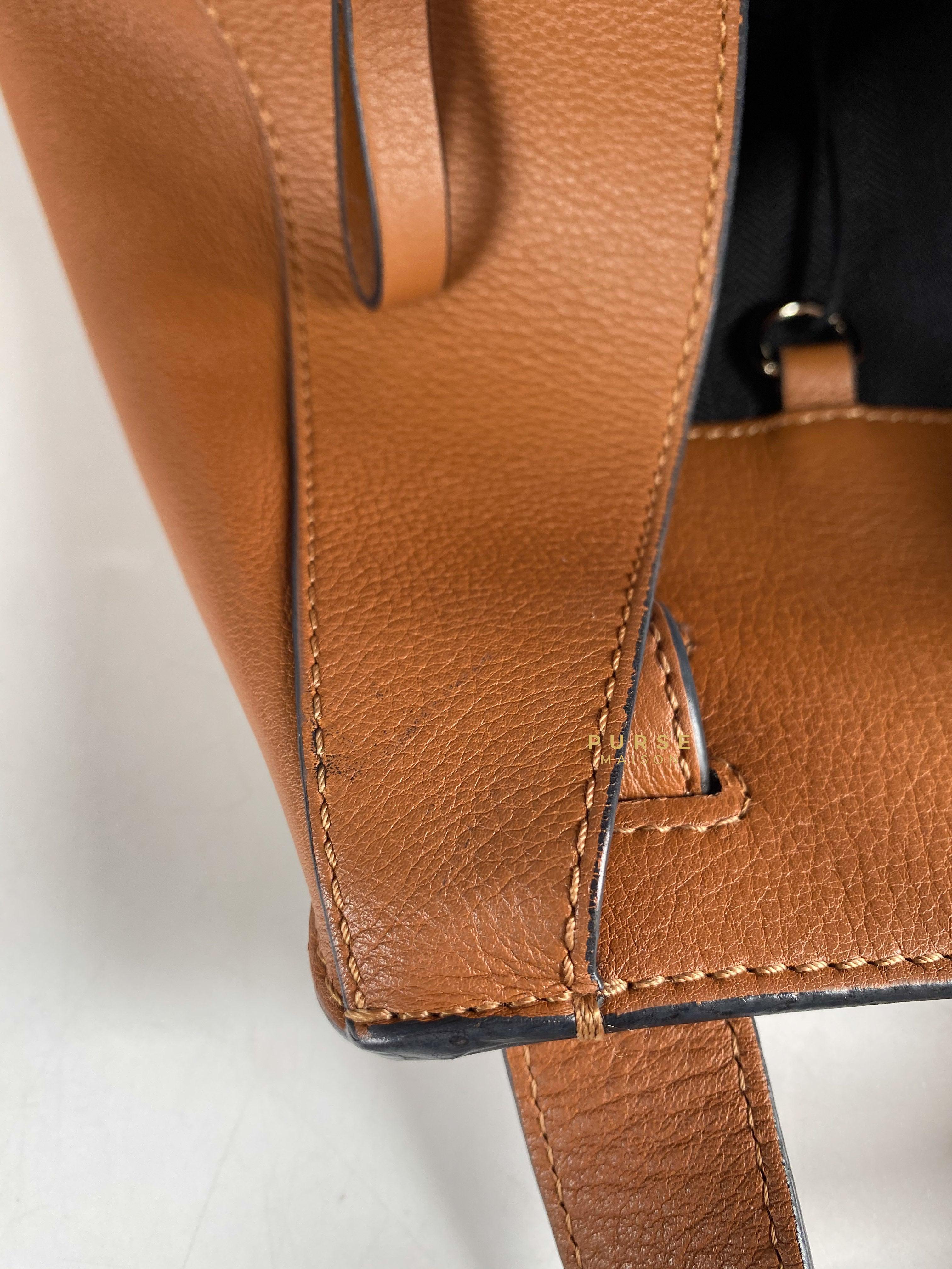 Loewe Large Hammock Bag Brown Soft Grained Calfskin | Purse Maison Luxury Bags Shop