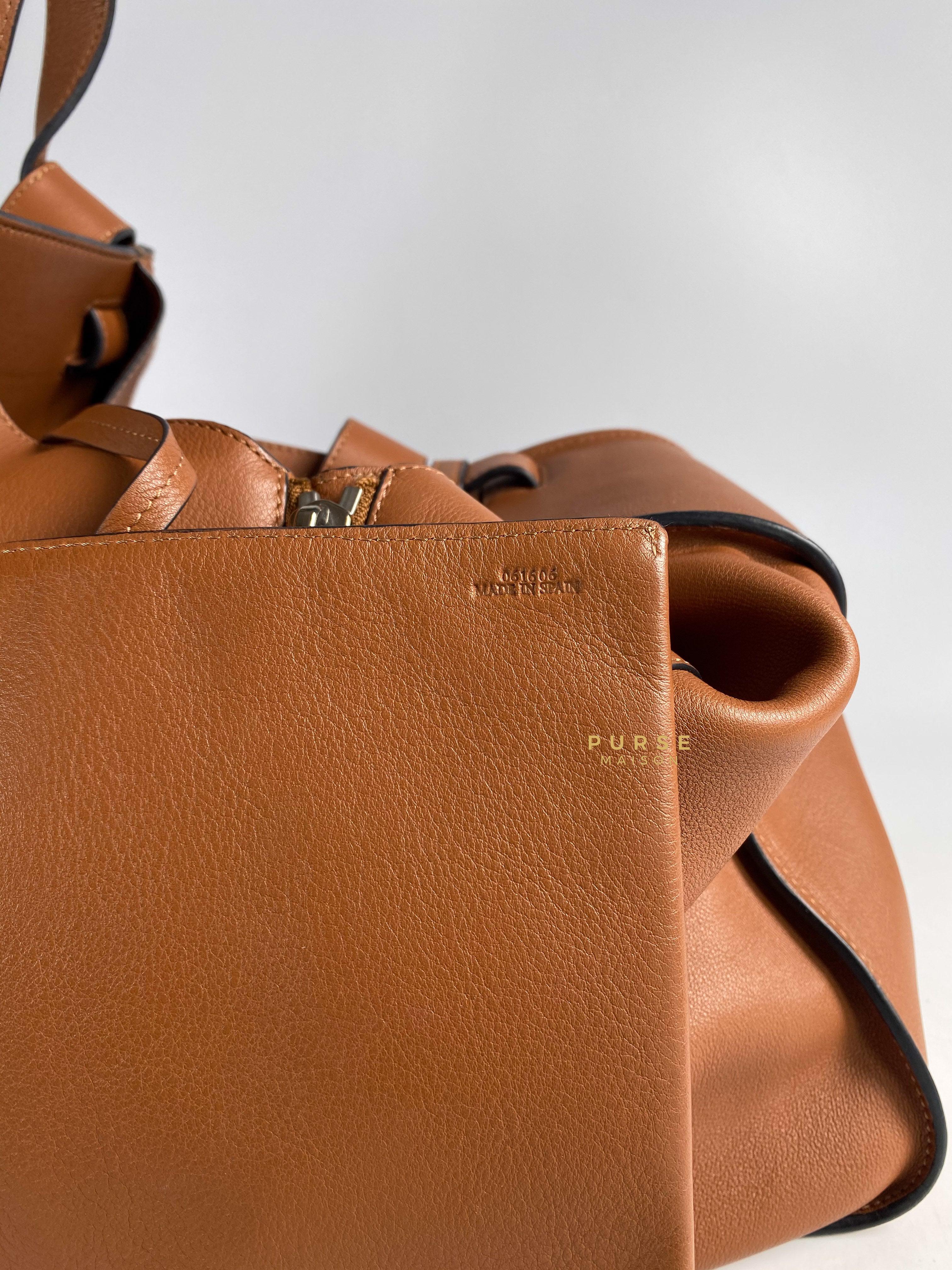 Loewe Large Hammock Bag Brown Soft Grained Calfskin | Purse Maison Luxury Bags Shop
