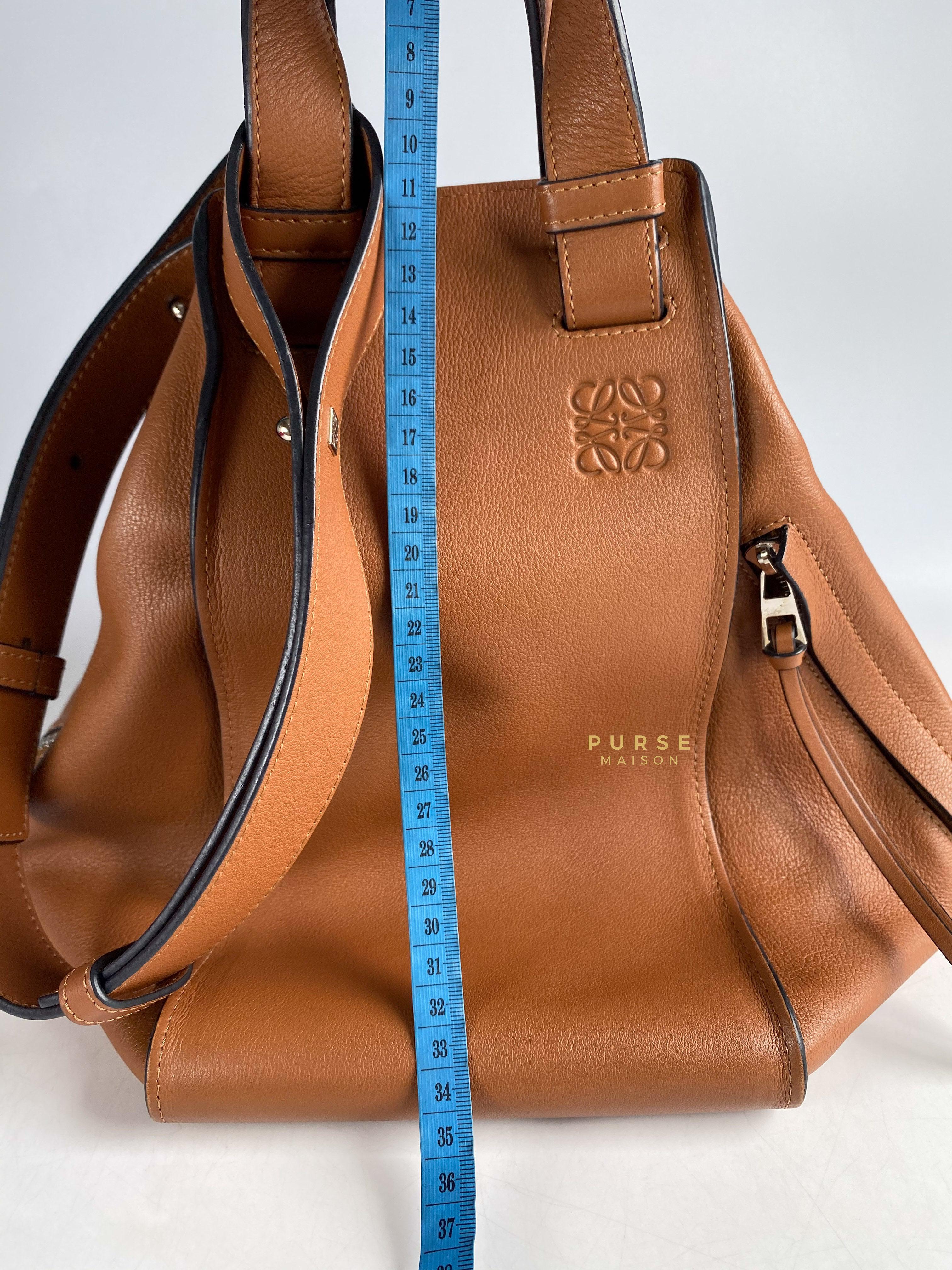 Loewe Large Hammock Bag Brown Soft Grained Calfskin | Purse Maison Luxury Bags Shop