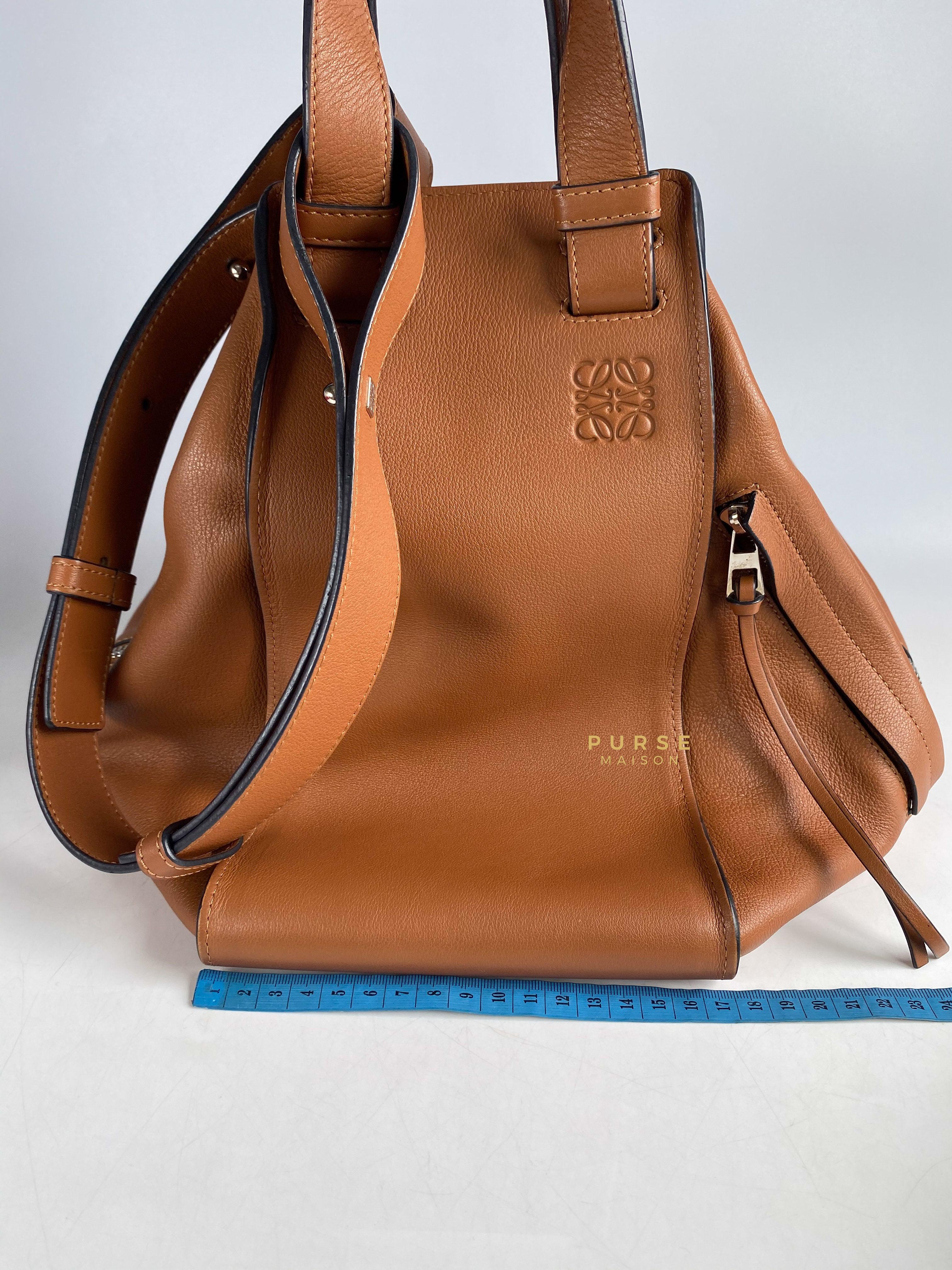 Loewe Large Hammock Bag Brown Soft Grained Calfskin | Purse Maison Luxury Bags Shop
