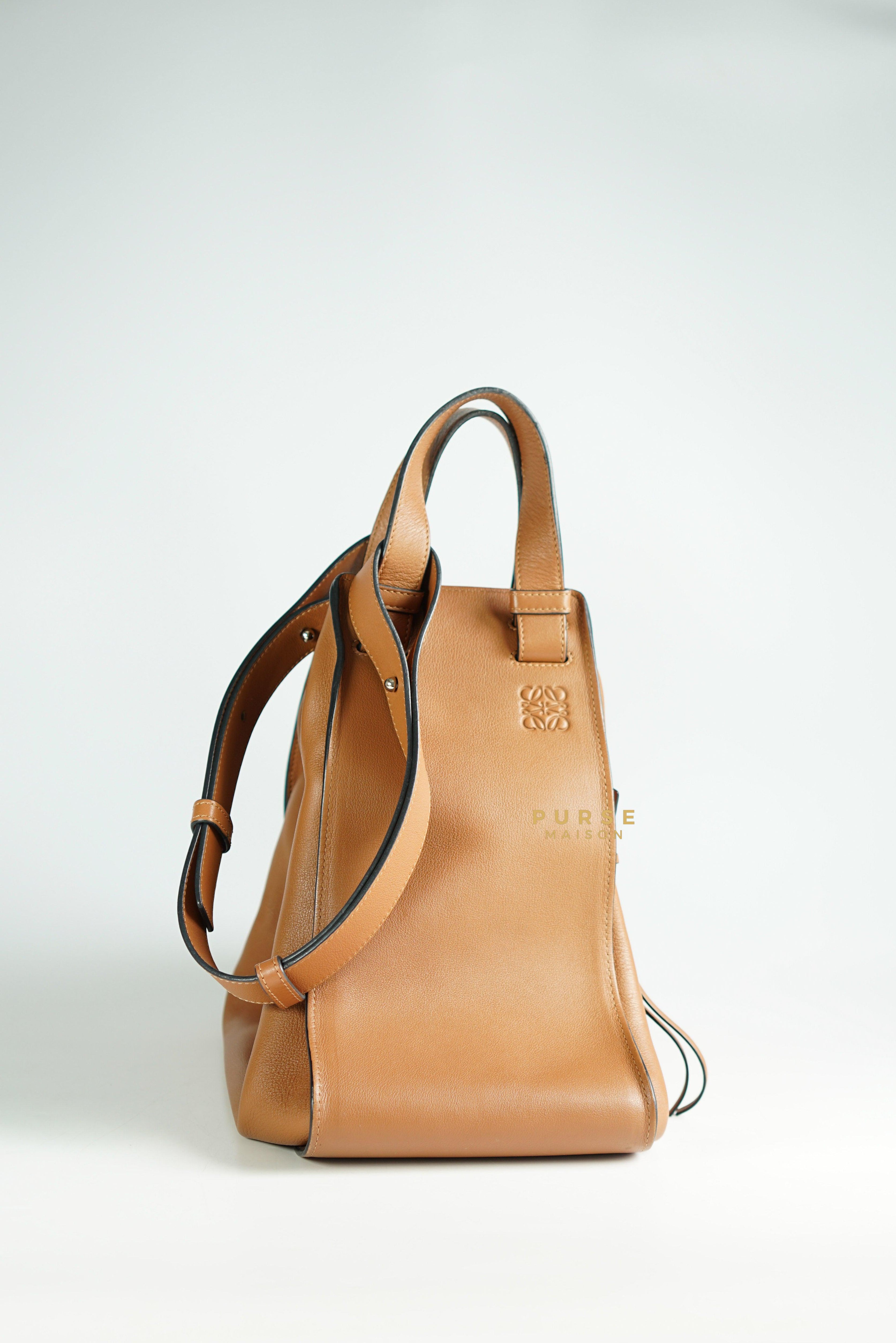 Loewe Large Hammock Bag Brown Soft Grained Calfskin | Purse Maison Luxury Bags Shop