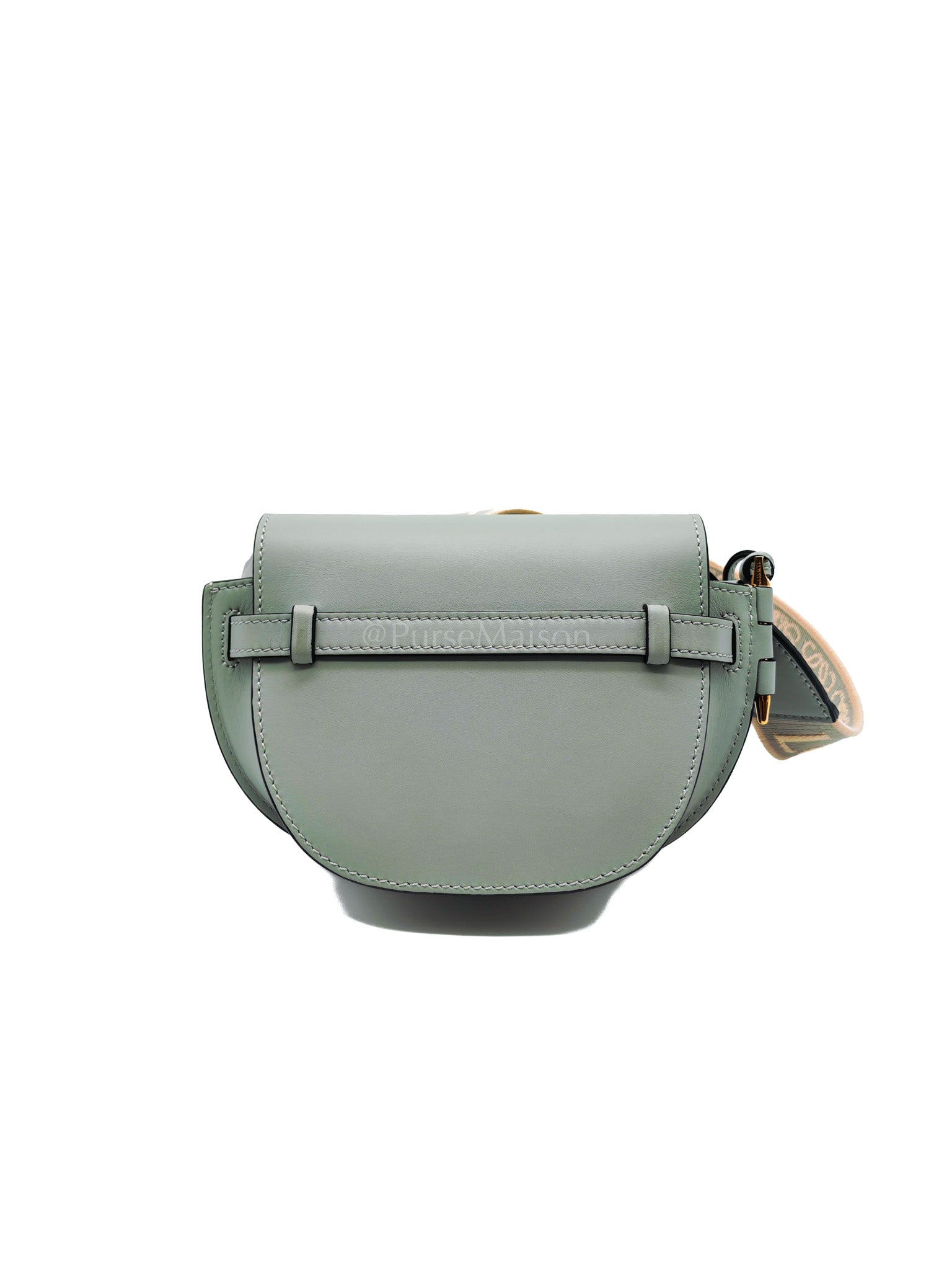 Mini Gate Ash Blue in Smooth Calfskin Leather Crossbody Bag | Purse Maison Luxury Bags Shop