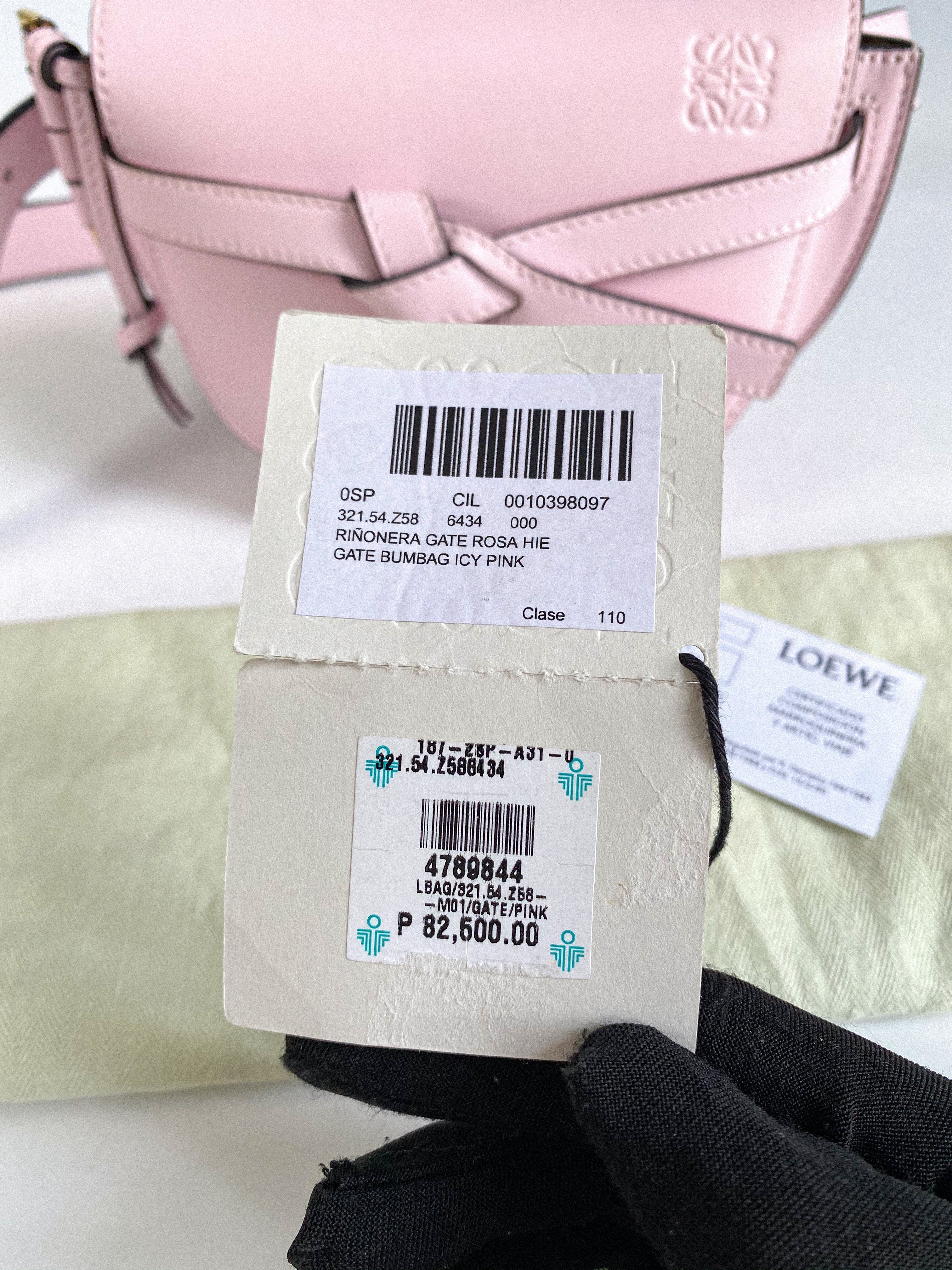 Loewe Mini Gate Bumbag Icy Pink
