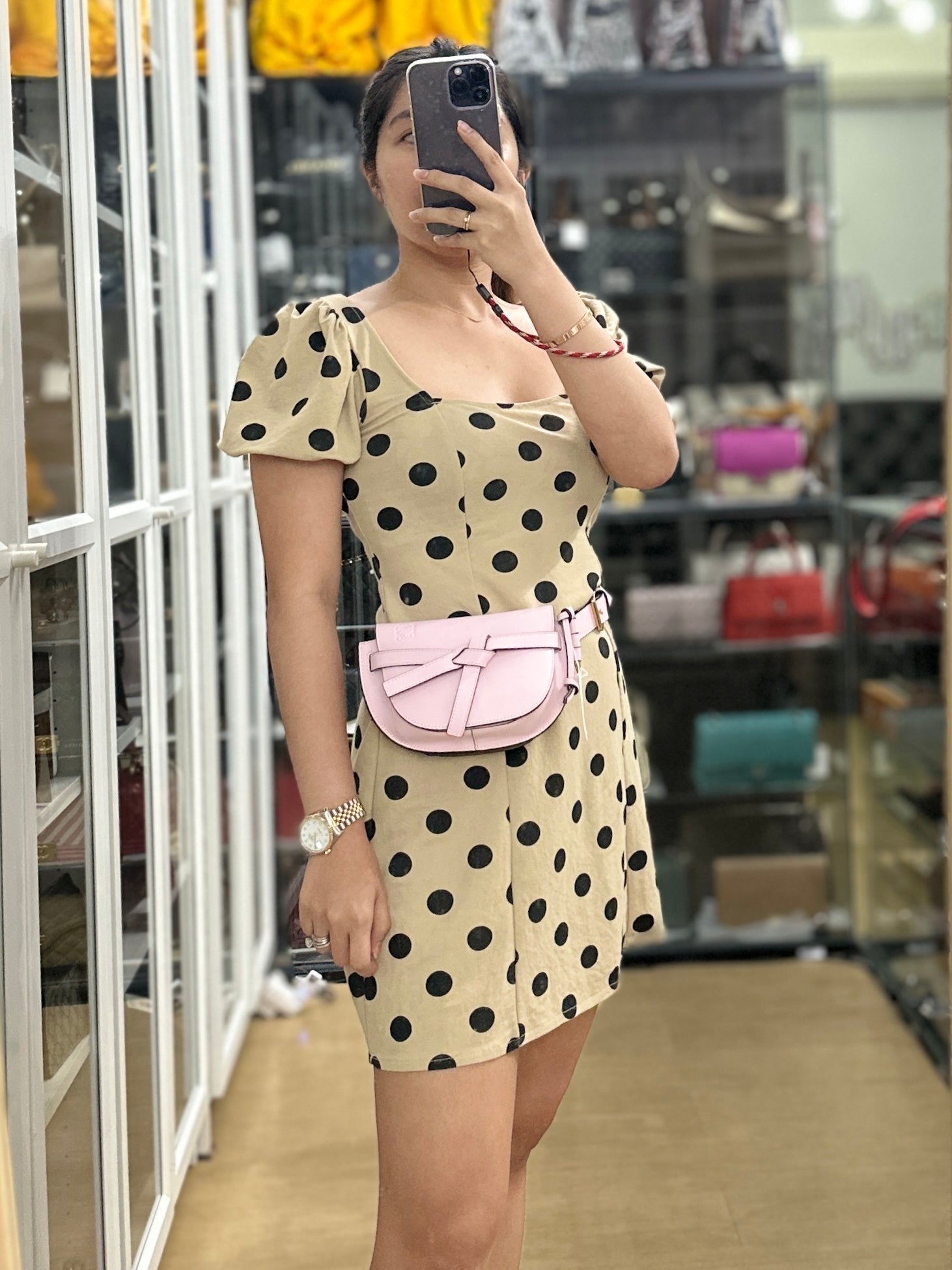 Loewe Mini Gate Bumbag Icy Pink