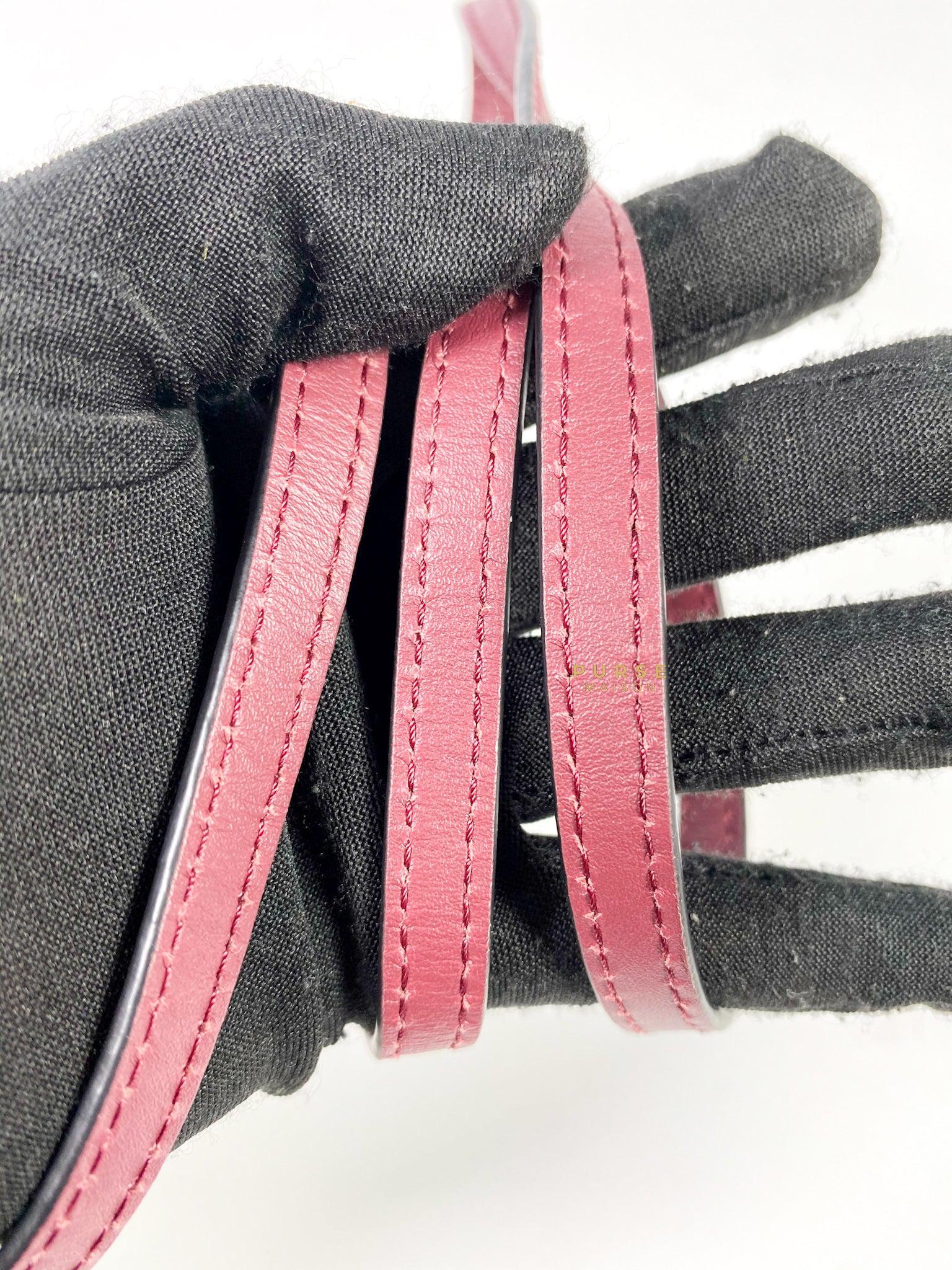 Loewe Mini Gate Raspberry Wine Leather Cross Body Bag