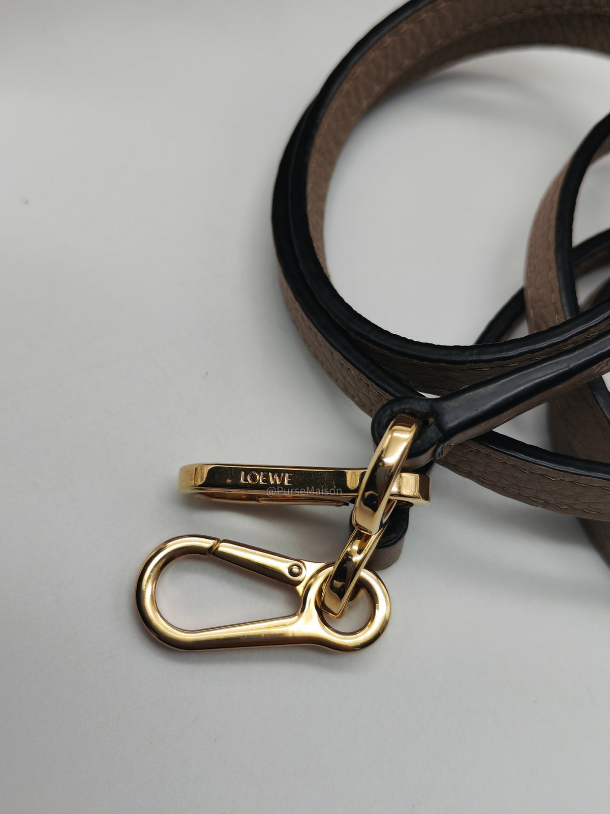 Loewe Puzzle Bag Mini in Taupe Calfskin Leather and Gold Hardware | Purse Maison Luxury Bags Shop