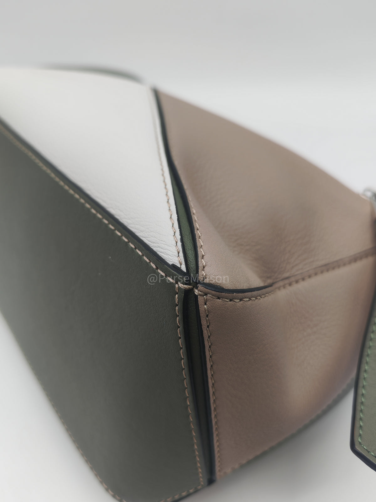 Loewe Puzzle Bag Small in Tricolor Calfskin Leather and Silver Hardware | Purse Maison Luxury Bags Shop